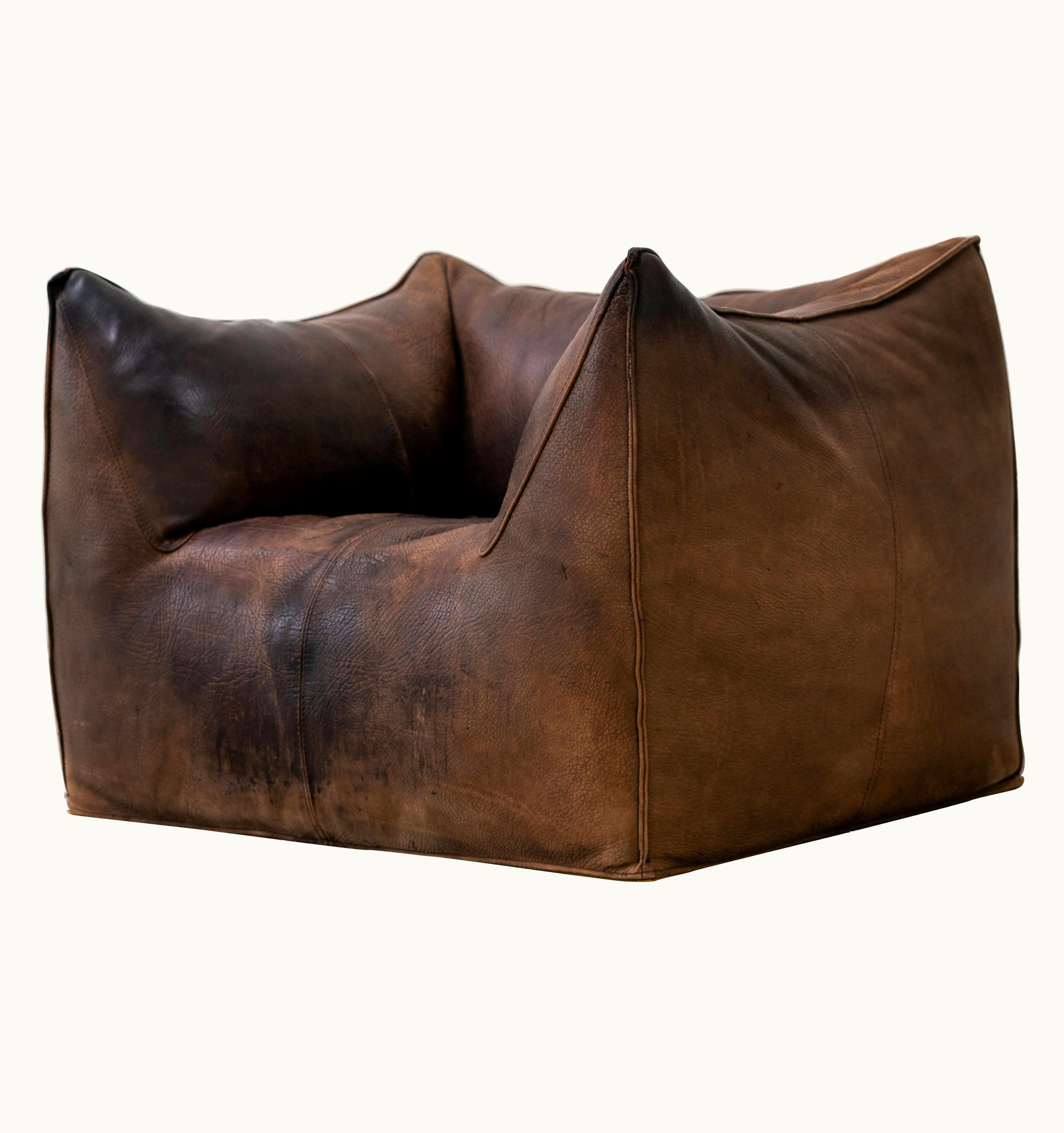 Mario Bellini Mario Bellini, Le Bambole Lounge Chair, 1973 For B&B Italia In Neck Leather