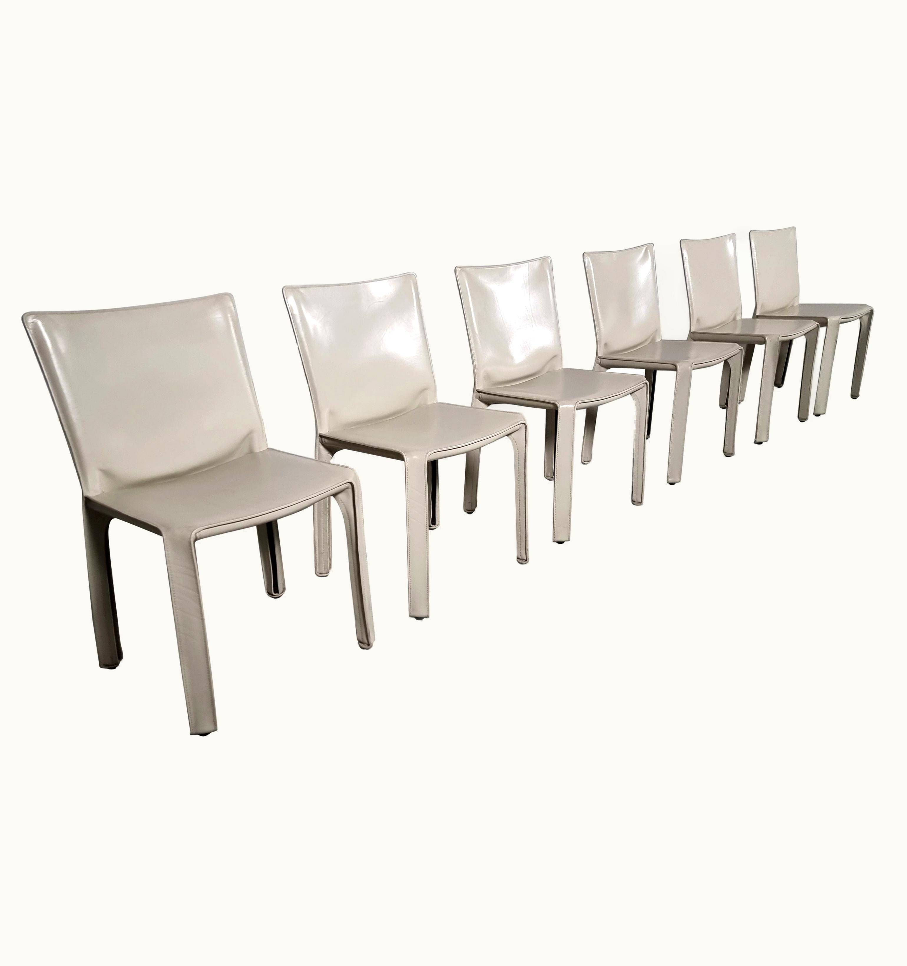 Mario Bellini Mario Bellini Set Of 6 CAB 412 Chairs By Mario Bellini For Cassina, 1980