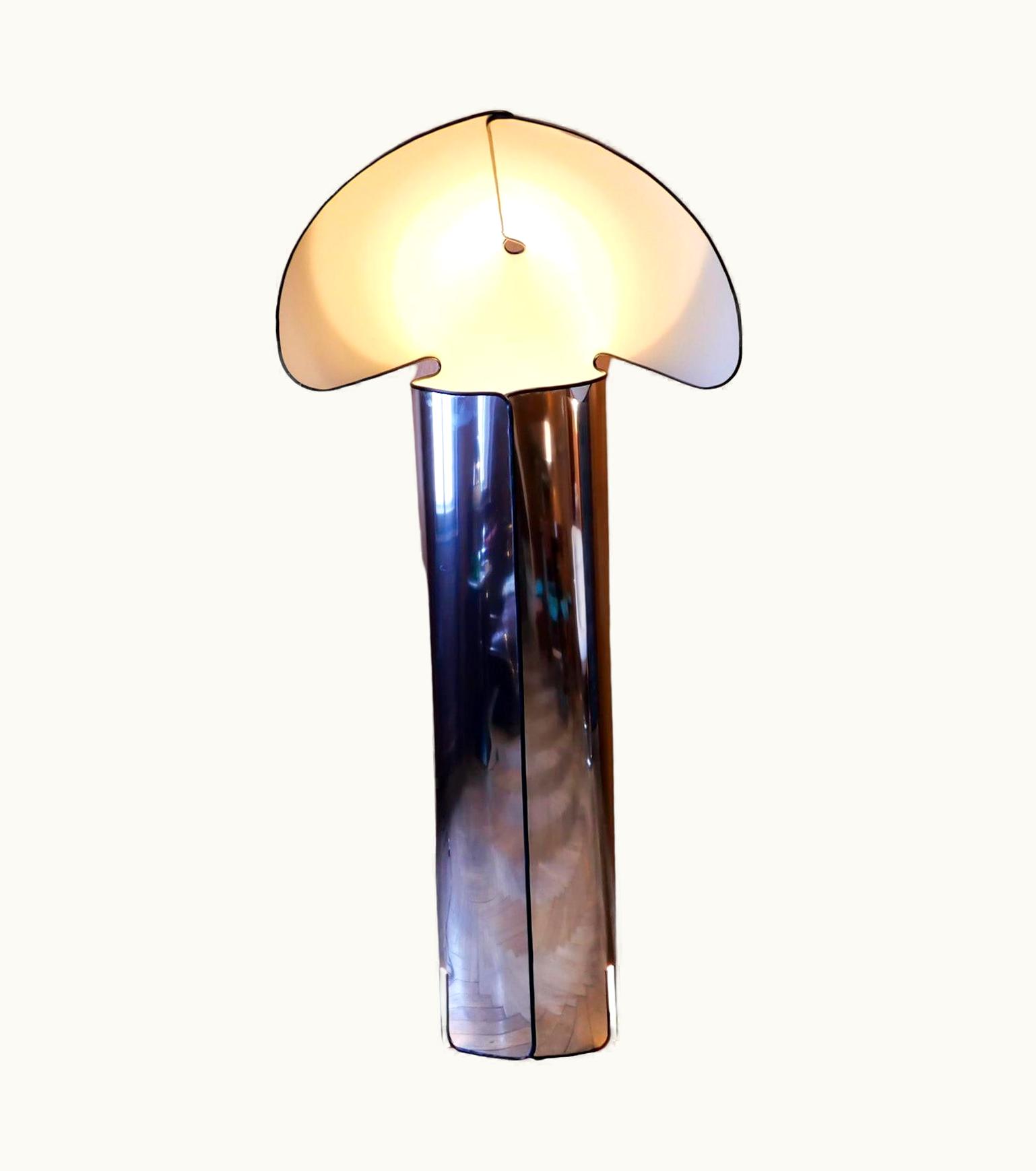 Mario Bellini Mario Bellini Mid-Century Modern Chrome Floor Lamp Chiara By Mario Bellini, Italy 1960s