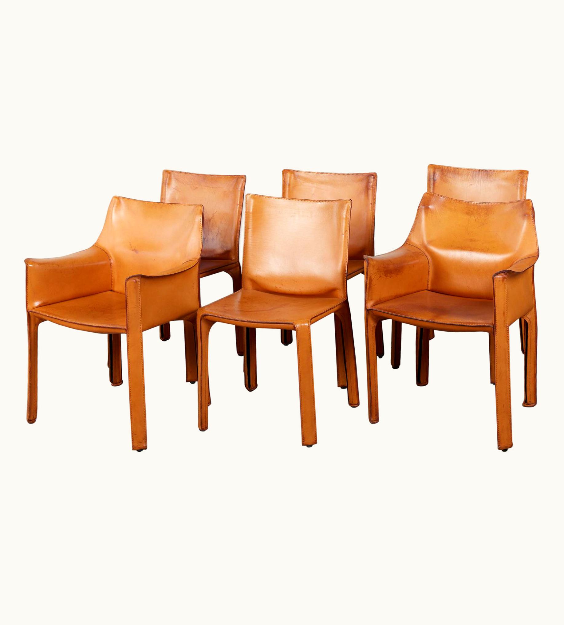 Mario Bellini Mario Bellini Set Of Six Mario Bellini Cab Chairs For Cassina