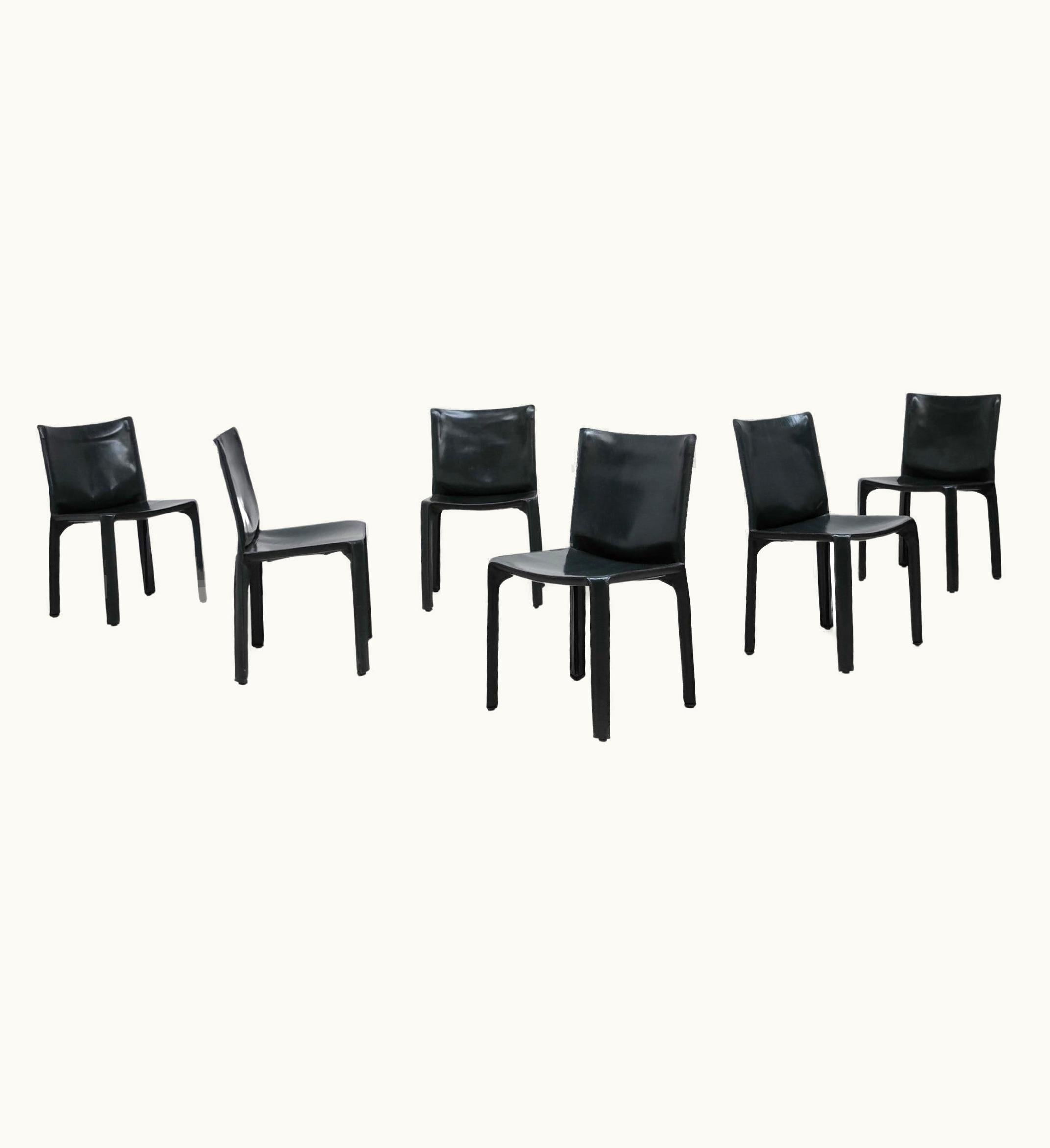 Mario Bellini Mario Bellini Set Of 6 Mario Bellini "Cab 412" Dinning Chairs