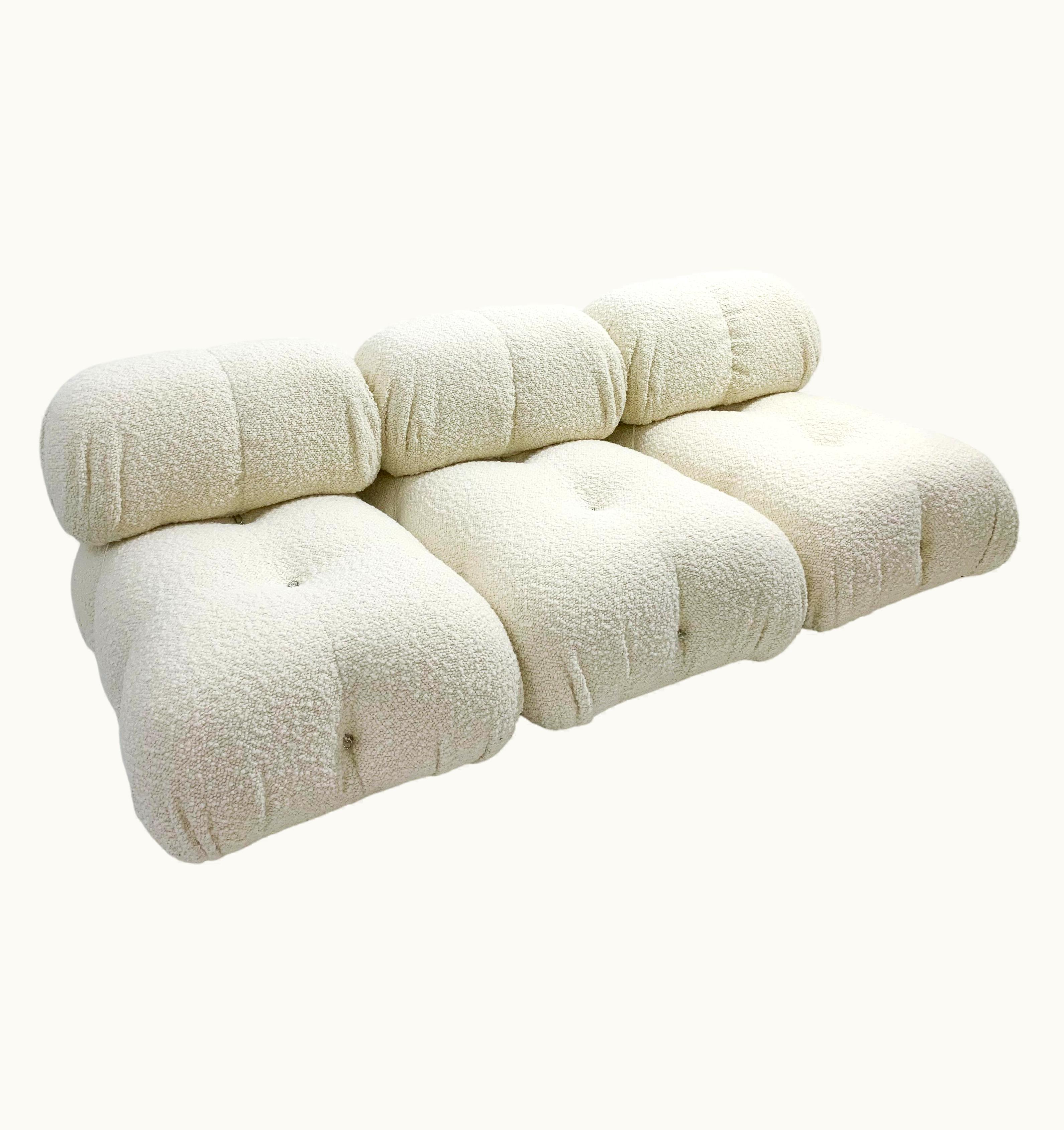 Mario Bellini Mario Bellini Mid-Century White Camaleonda Elements By Mario Bellini For B&B Italia, 1970s