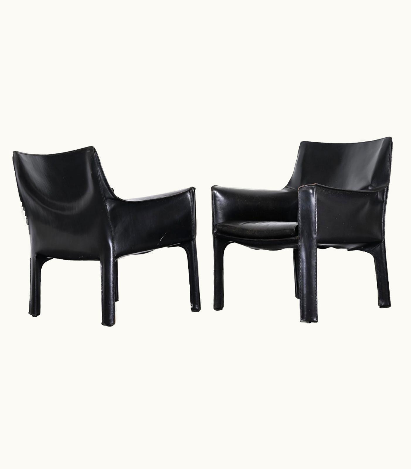 Mario Bellini Mario Bellini 414 Cab Chairs By Cassina, 1970s