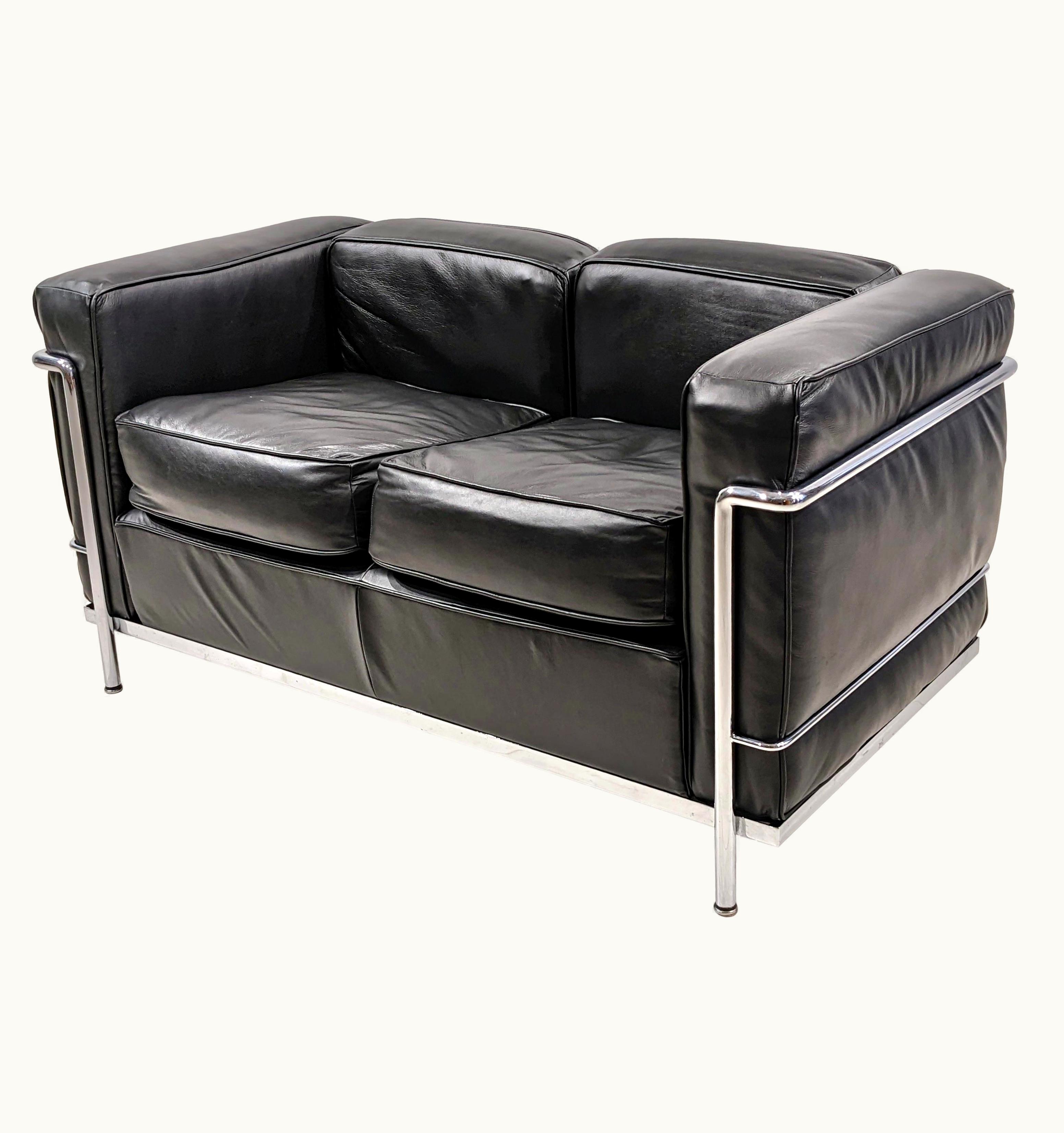 Michel Ducaroy Michel Ducaroy LC2 Sofa Signed Le Corbusier Cassina Edition