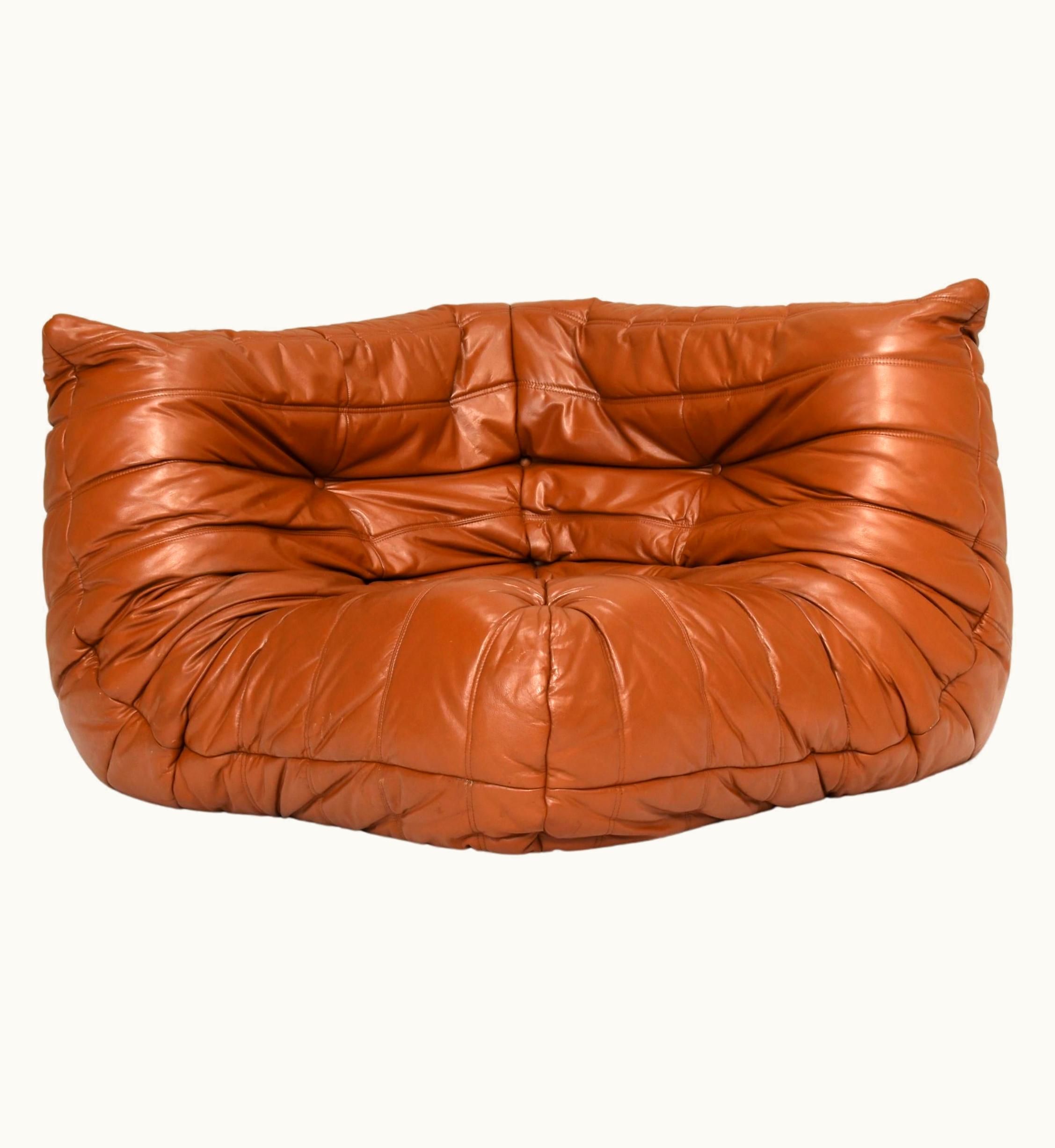 Michel Ducaroy Michel Ducaroy Togo Corner By Michel Ducaroy For Ligne Roset In Tan Leather France – Circa 1970