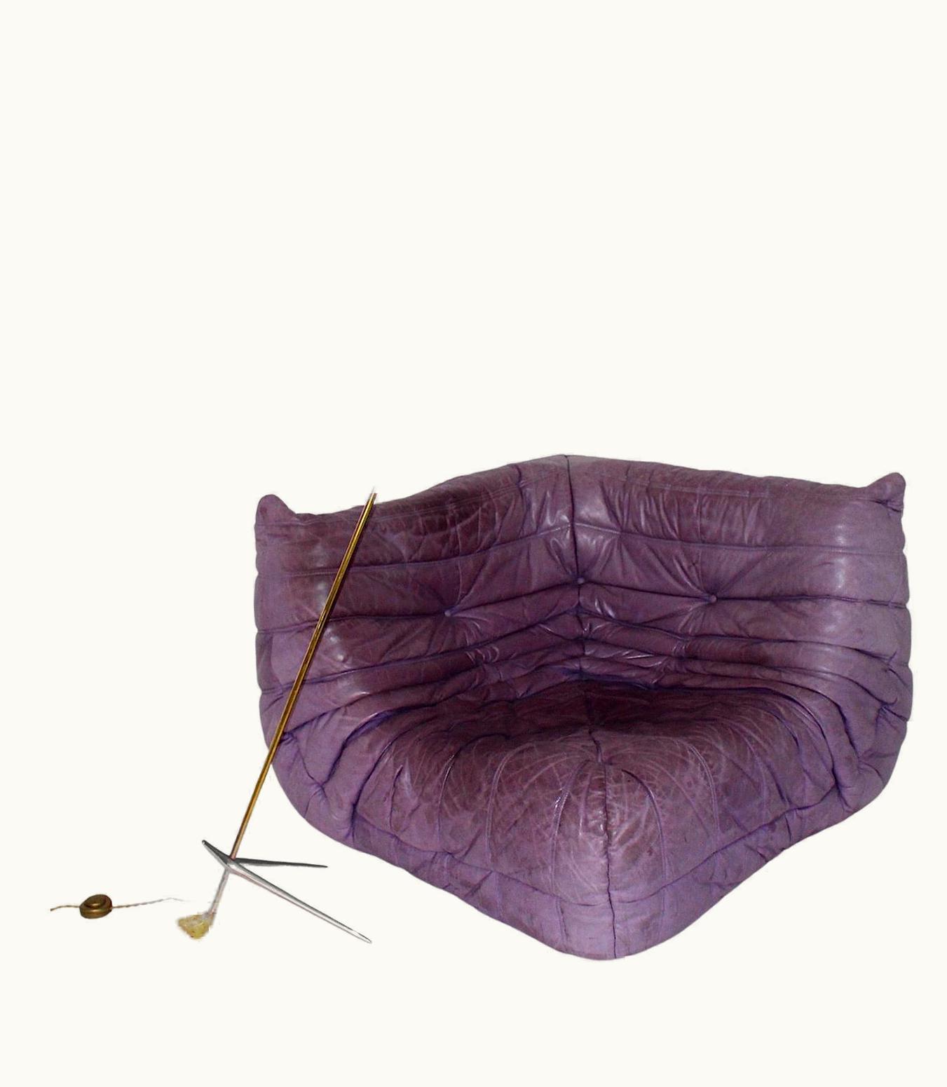 Michel Ducaroy Michel Ducaroy Togo LeatherSofa Michel Ducaroy Modular Lavender Brass Floor Lamp Rupert Nikoll