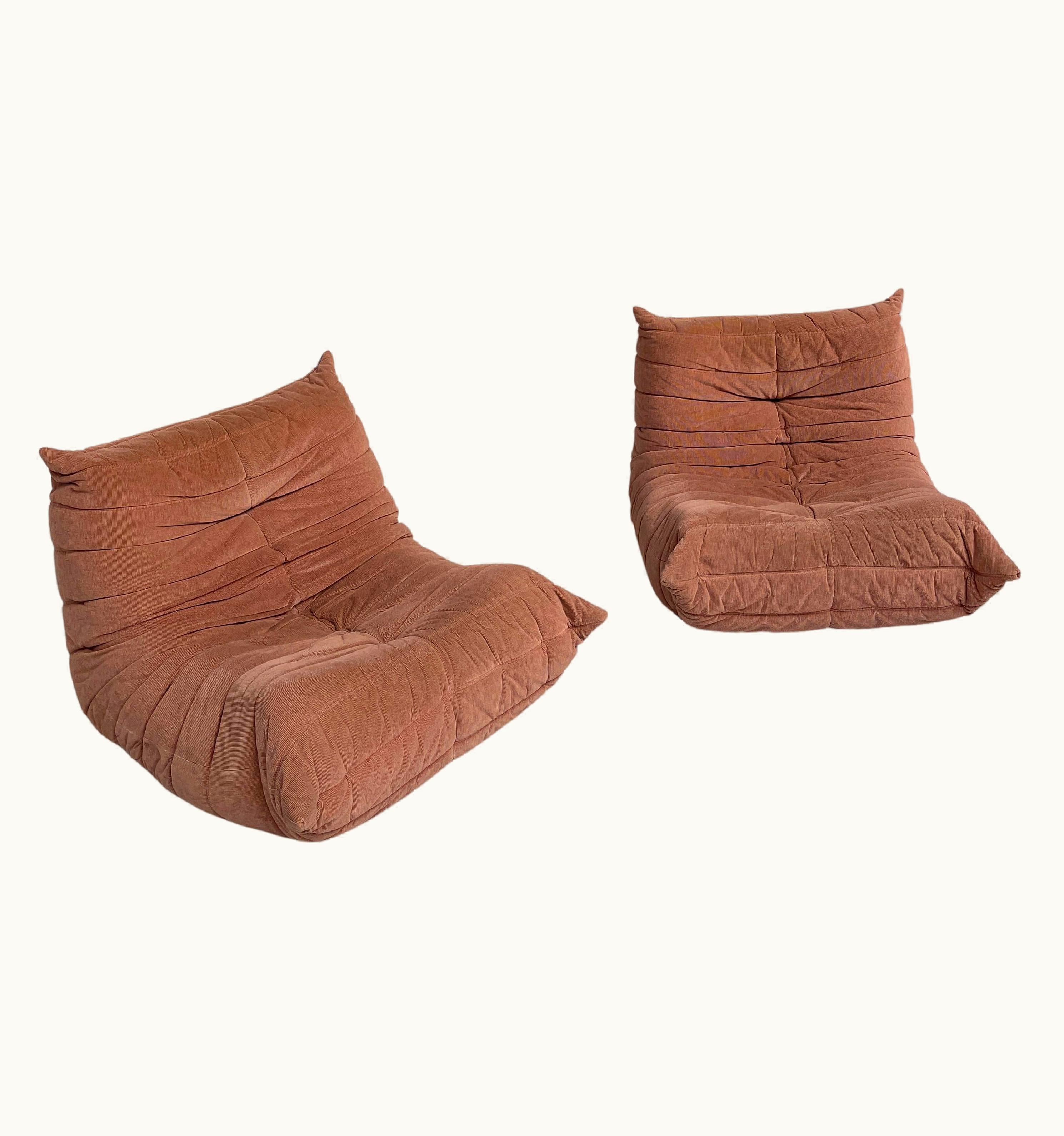 Michel Ducaroy Michel Ducaroy Set Of 2 Togo 1 Seaters By Michel Ducaroy For Ligne Roset In Original Fabric