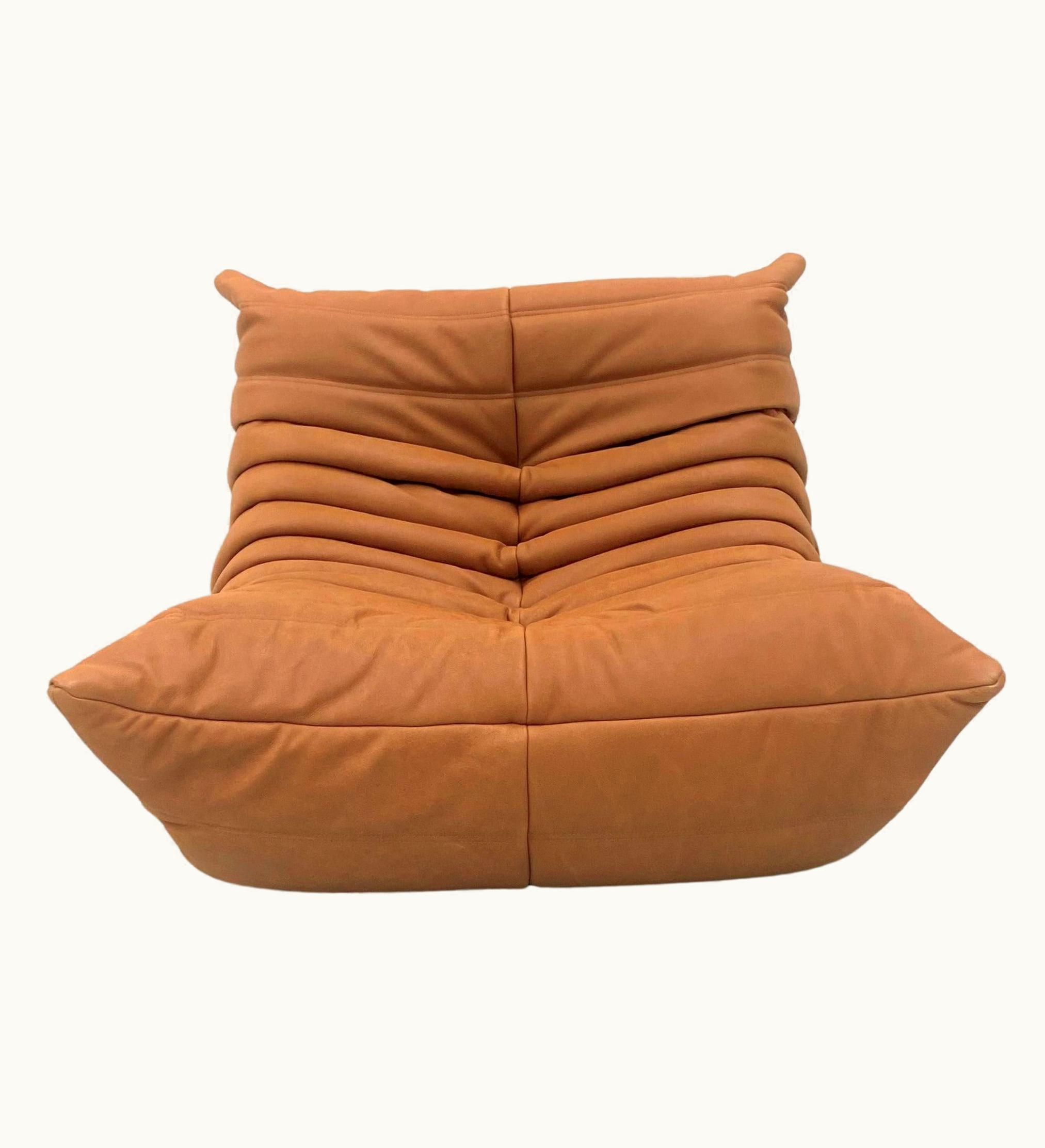 Michel Ducaroy Michel Ducaroy French Togo Chair In Cognac Leather By Michel Ducaroy For Ligne Roset, 1970s UZ0194009