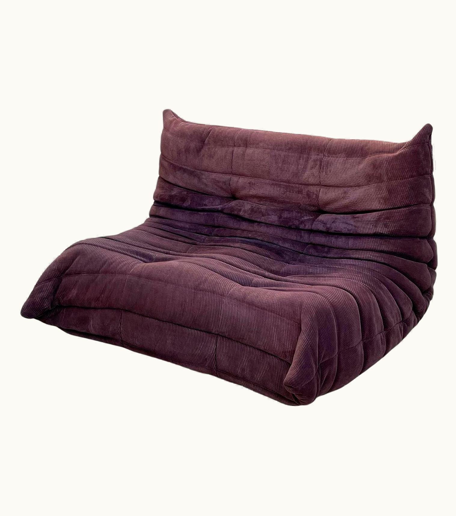 Michel Ducaroy Michel Ducaroy Purple Togo By Michel Ducaroy For Ligne Roset In Original Fabric 2seater