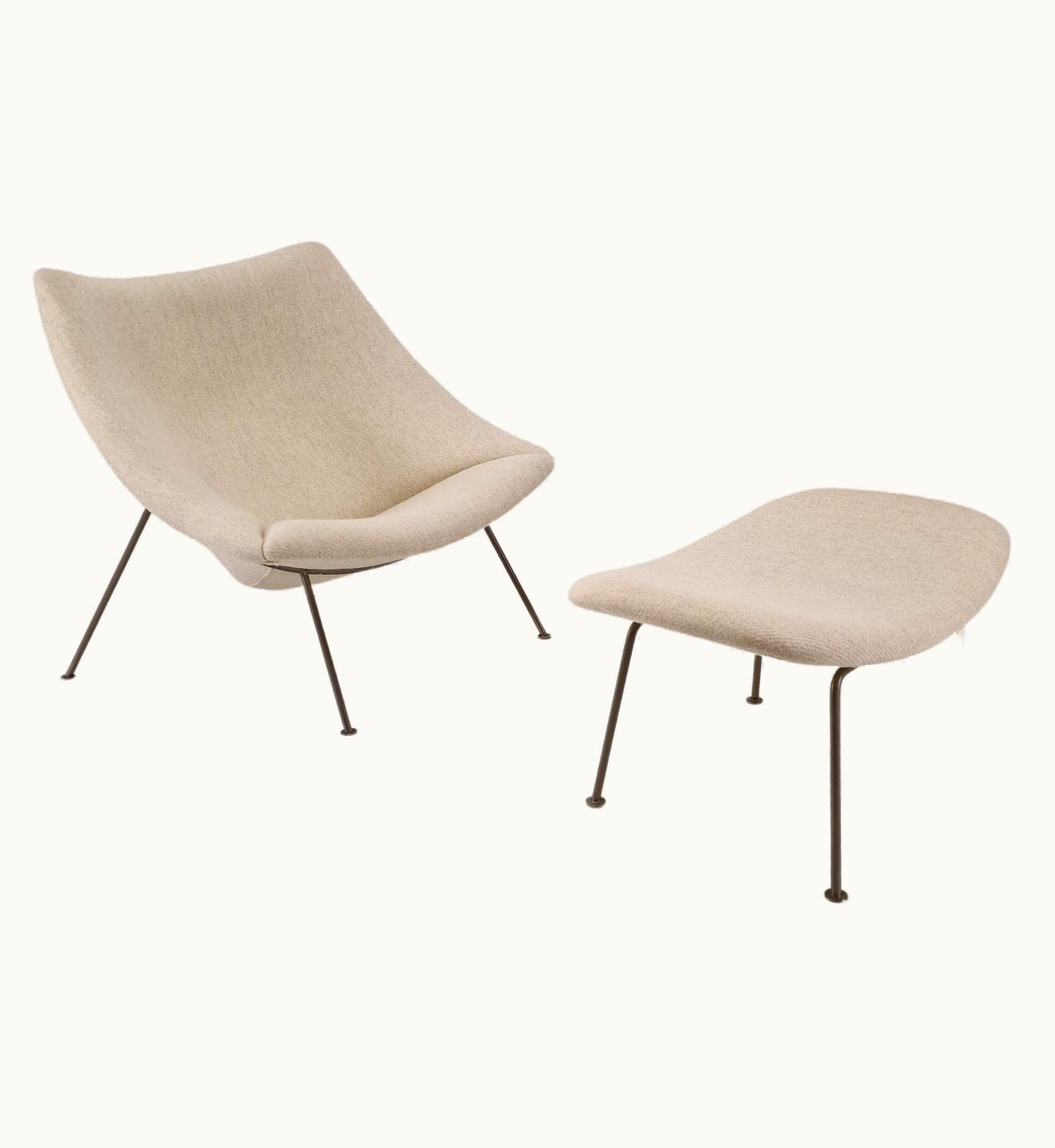 Pierre Paulin Pierre Paulin Oyster Chair With Ottoman By Pierre Paulin For Artifort, 1960s