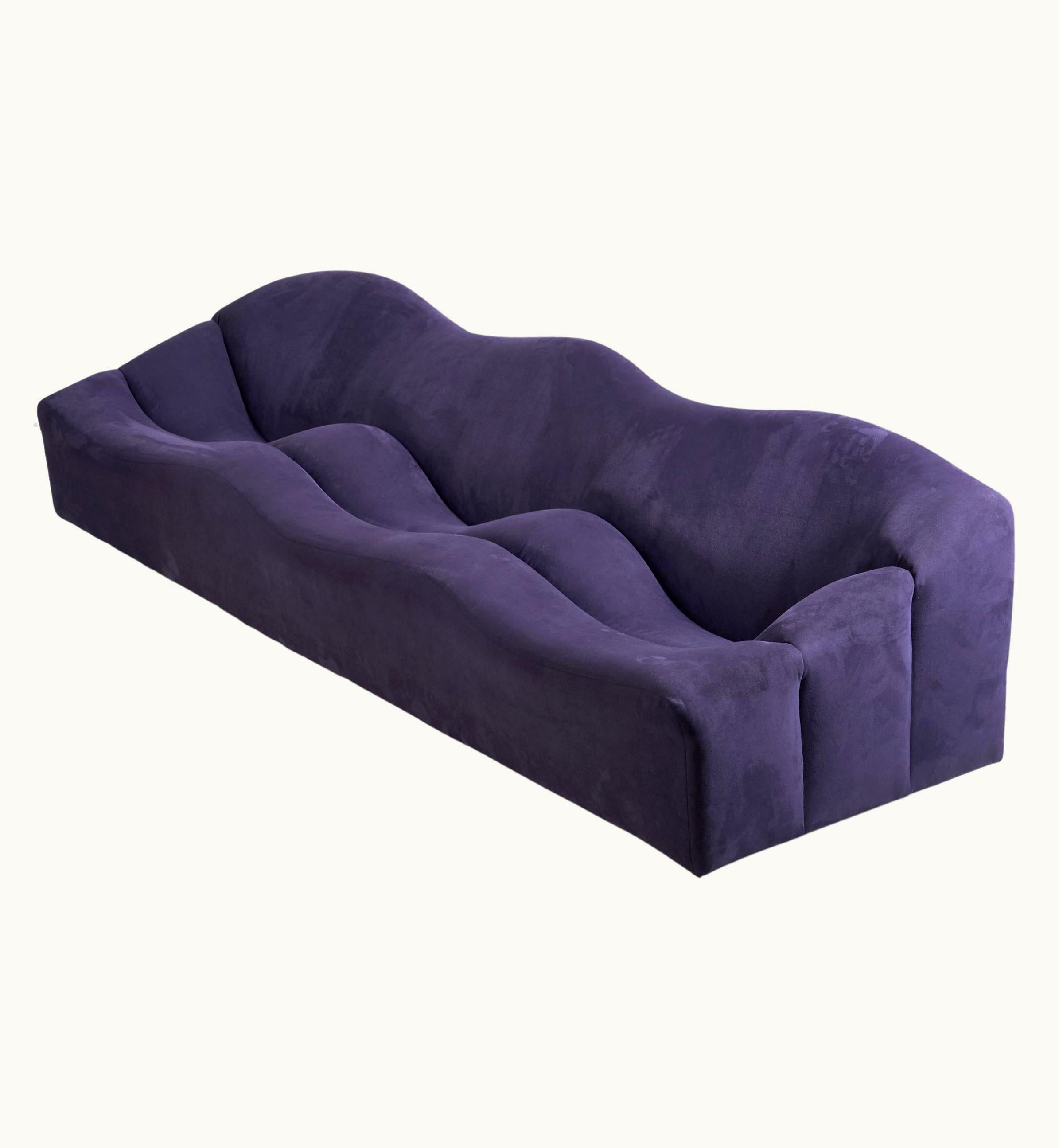 Pierre Paulin Pierre Paulin, ABCD Sofa, Purple Velvet, Artifort, Netherlands, 1960s