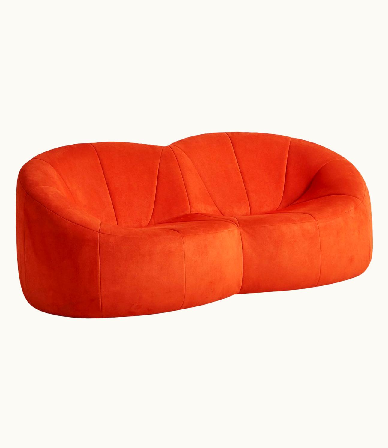 Pierre Paulin Pierre Paulin Orange Pumpkin Sofa By Pierre Paulin For Alpha, France, 1970s