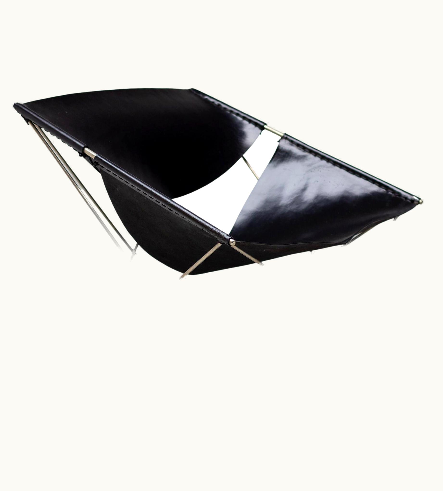 Pierre Paulin;Artifort Pierre Paulin;Artifort Pierre Paulin For Artifort 'Butterfly' Chair In Original Black Leather