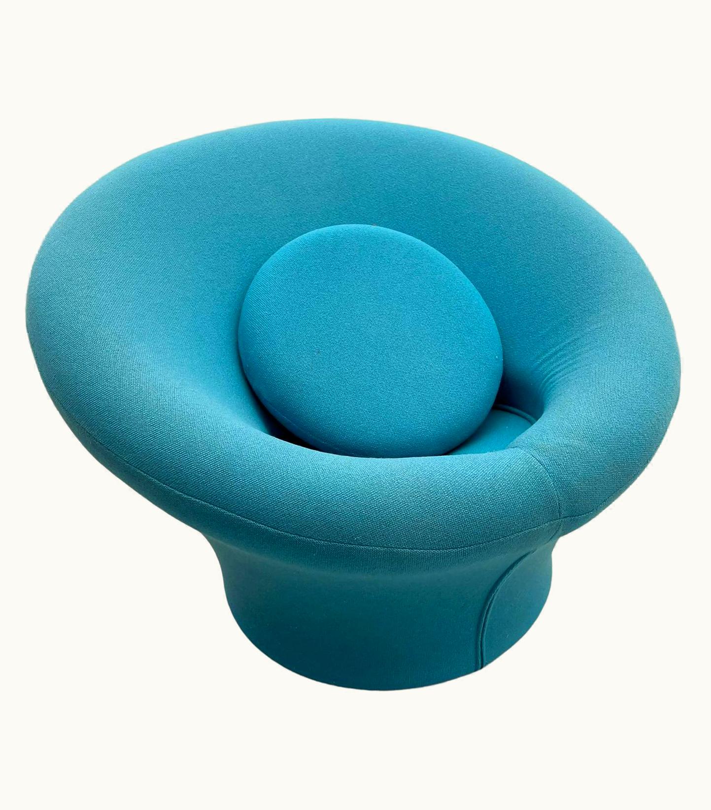 Pierre Paulin Pierre Paulin Mid-Century Modern Blue Mushroom Chair By Pierre Paulin, Original Upholstery