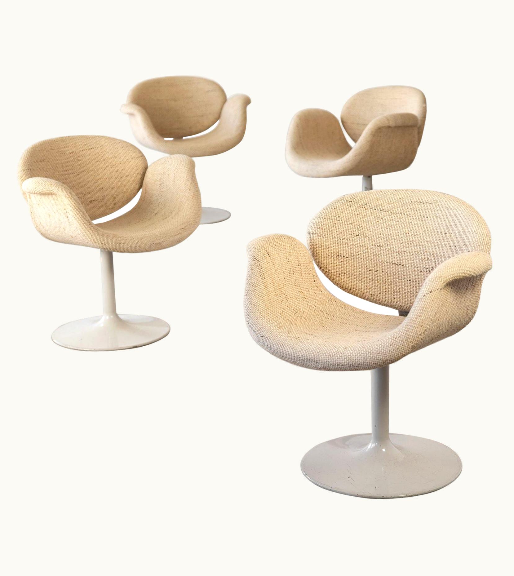 Pierre Paulin Pierre Paulin Little Tulip Swivel Base Dining Chairs By Pierre Paulin