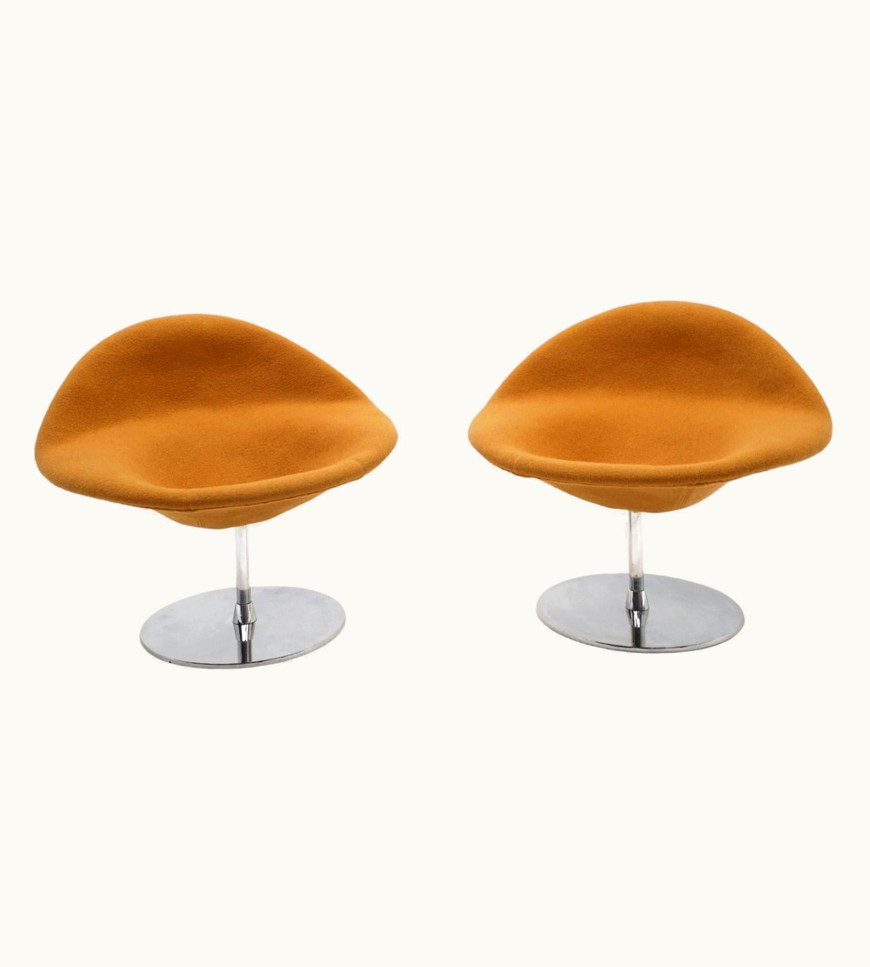 Pierre Paulin Pierre Paulin Pair Swivel Lounge Chairs Model 421 By Pierre Paulin For Artifort, 1970s