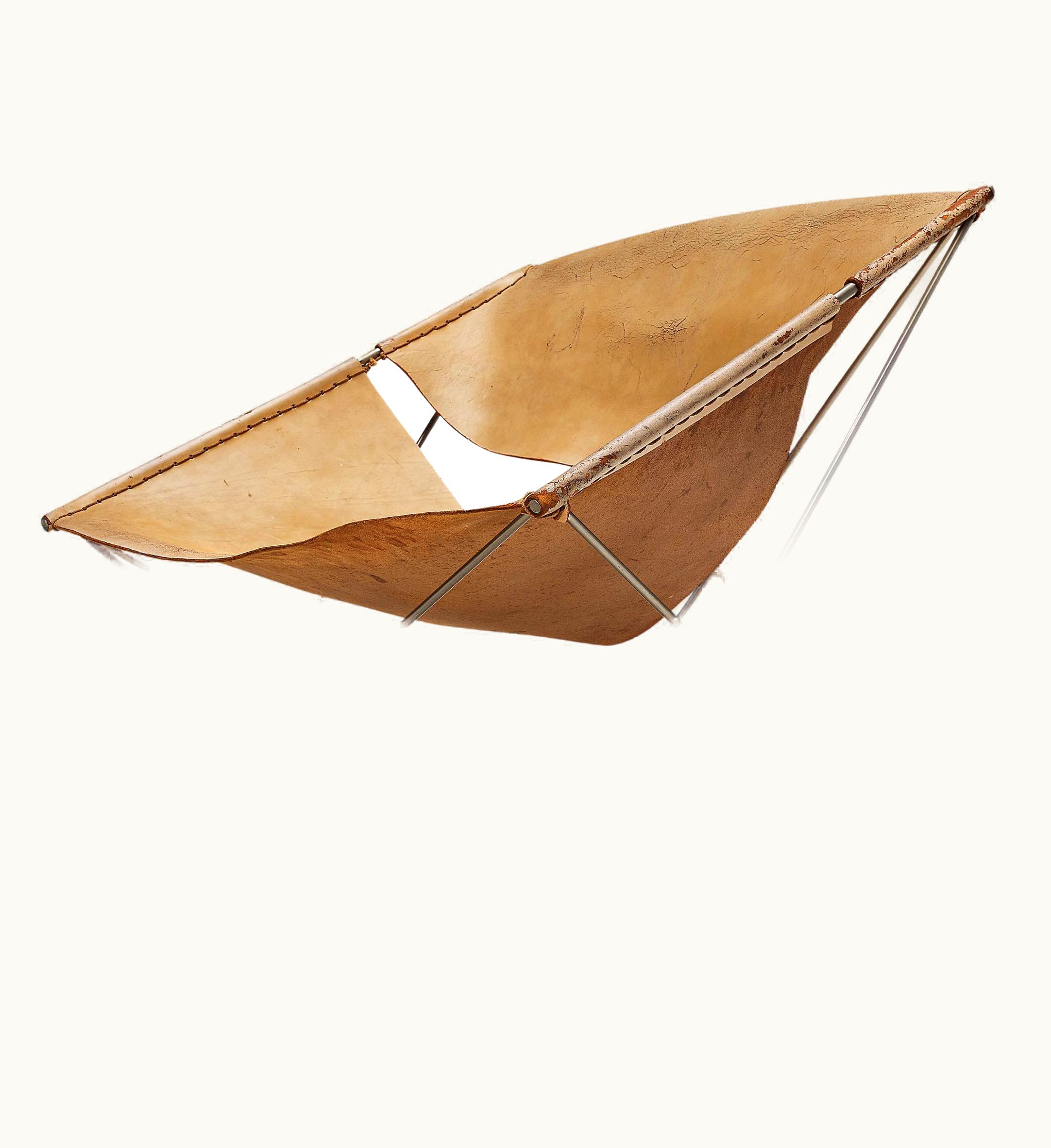 Pierre Paulin Pierre Paulin For Artifort 'Butterfly' Chair In Original Leather