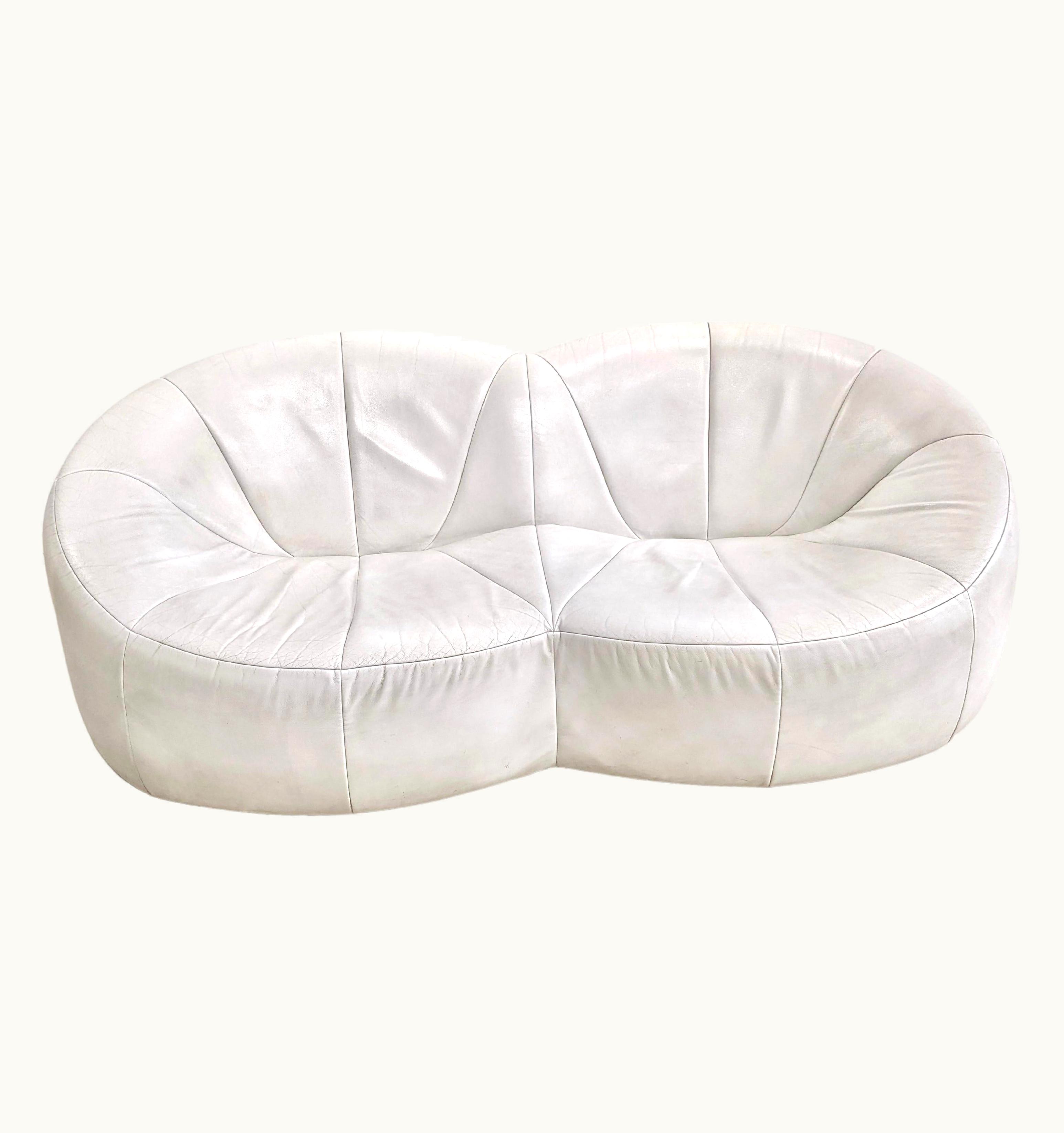 Pierre Paulin Pierre Paulin 2 Seater Pumpkin Sofa By Pierre Paulin