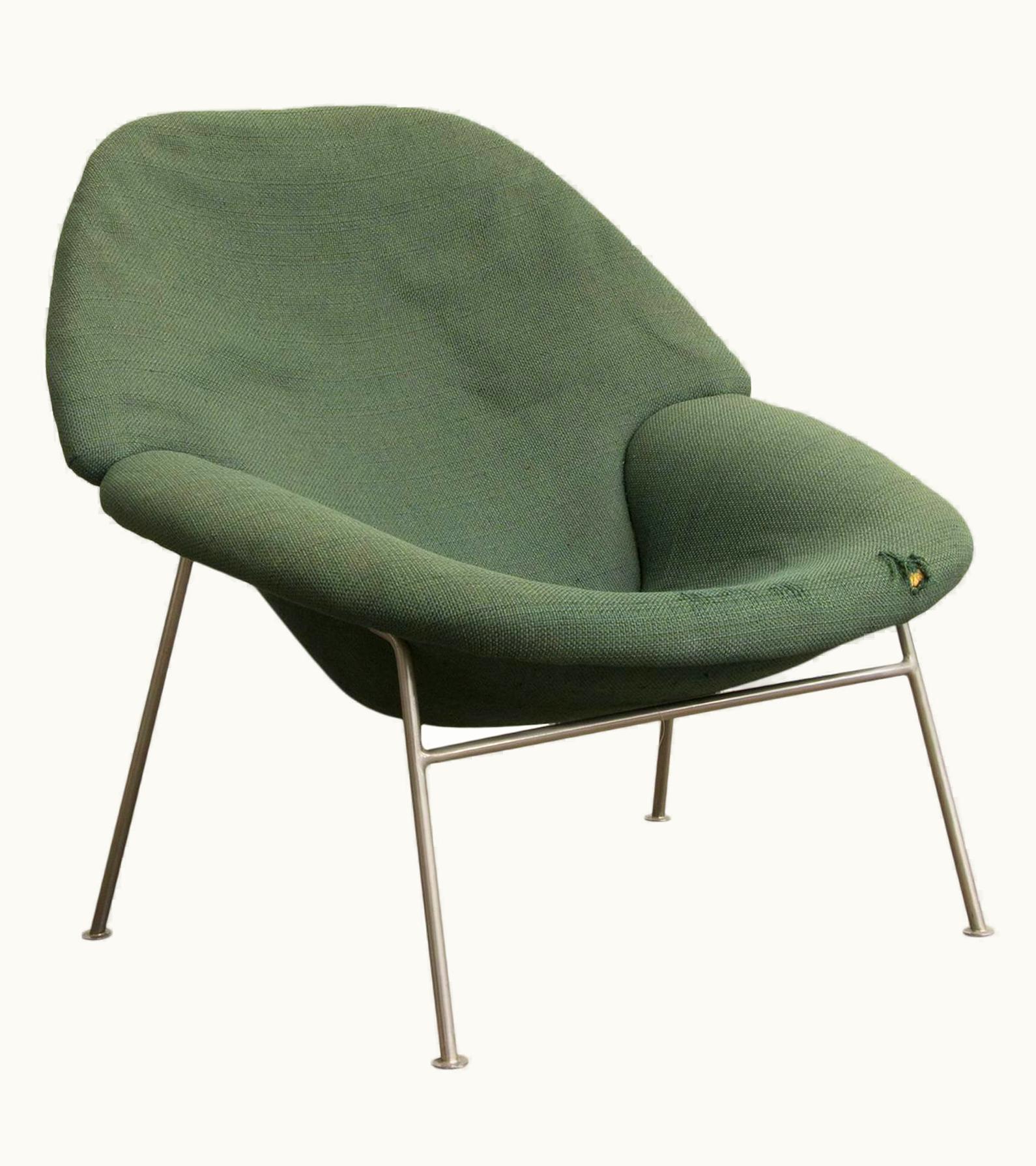 Pierre Paulin Pierre Paulin 1960, Pierre Paulin, Rare 555 Easy Chair In Original Green Fabric