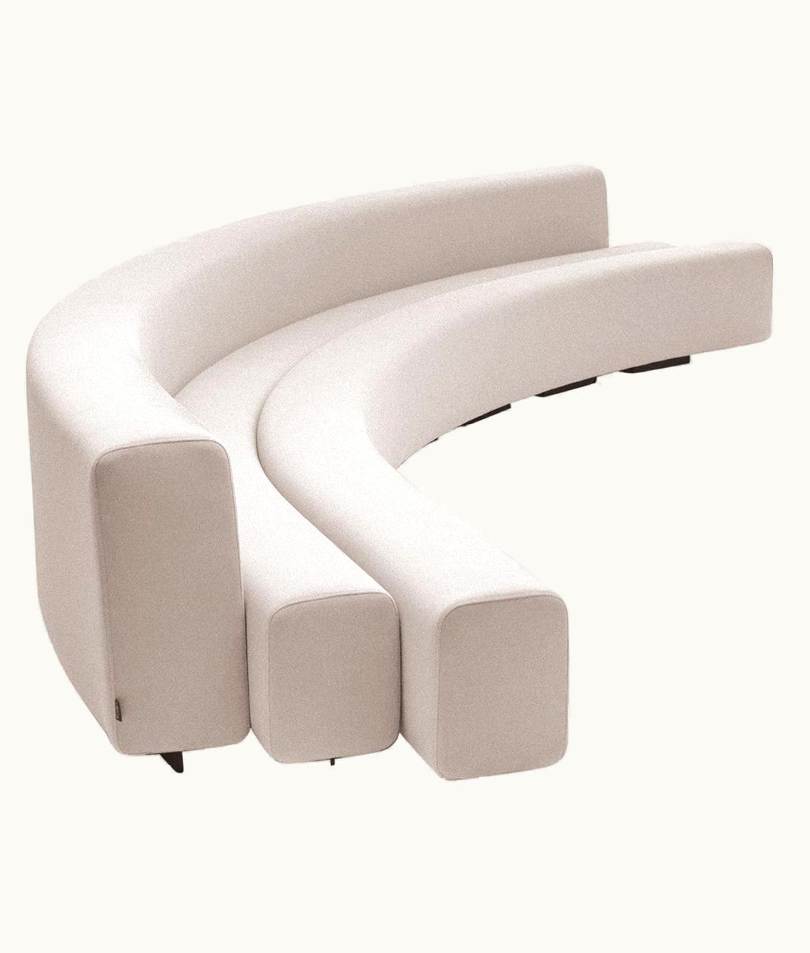 Pierre Paulin Pierre Paulin Osaka Shell White Flexible Curve Sofa 330cm By La Cividina