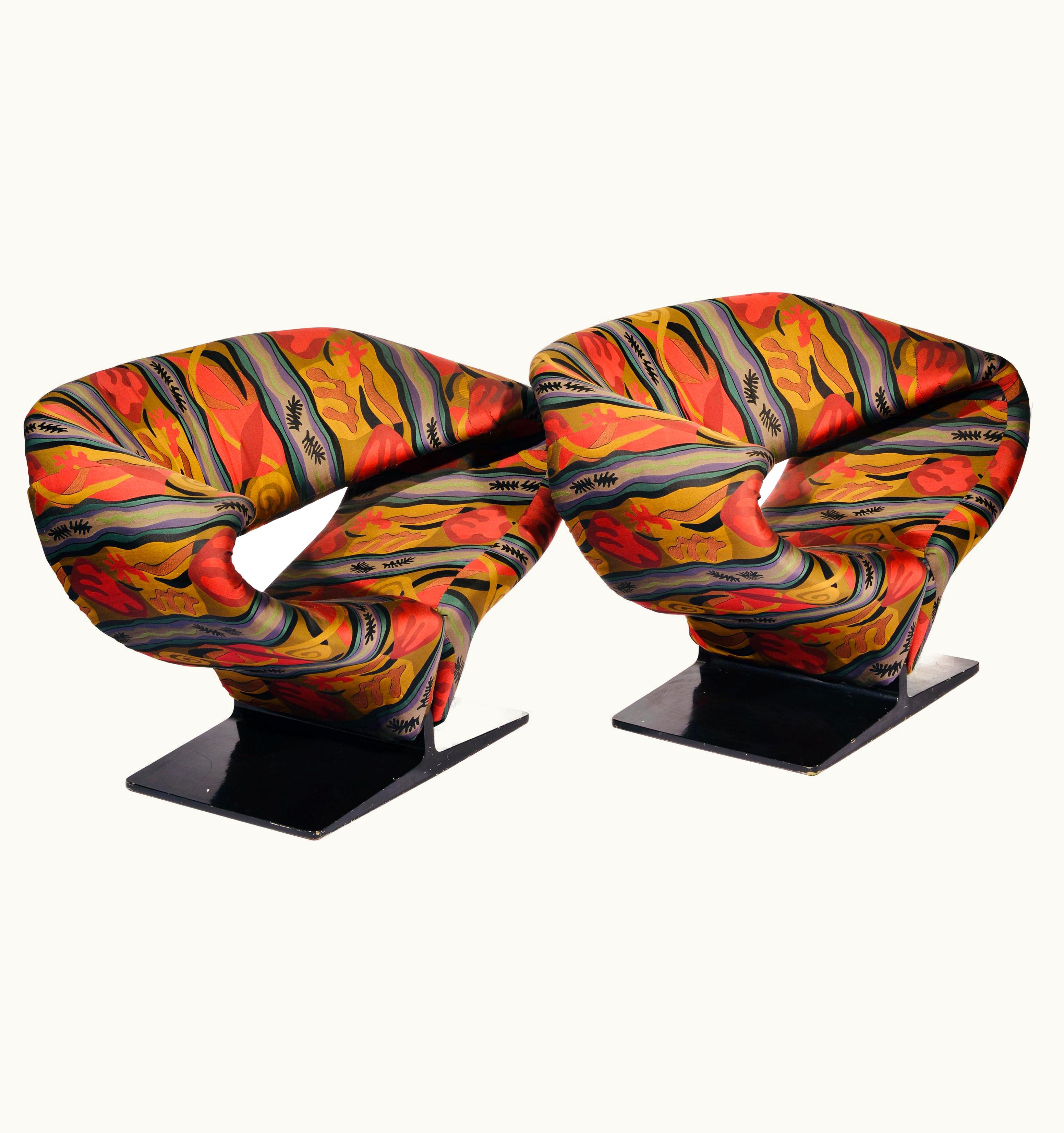 Pierre Paulin Pierre Paulin Vintage Ribbon Chairs By Pierre Paulin, Model F582 For Artifort
