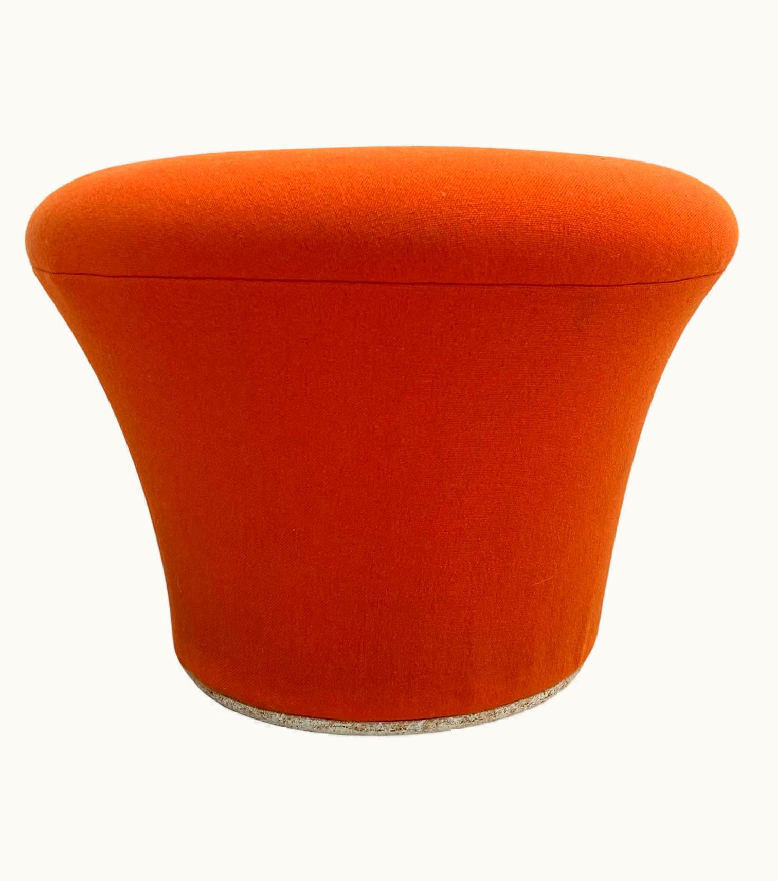 Pierre Paulin Pierre Paulin Mid-Century Modern Orange Mushroom Stool By Pierre Paulin For Artifort, 1960s
