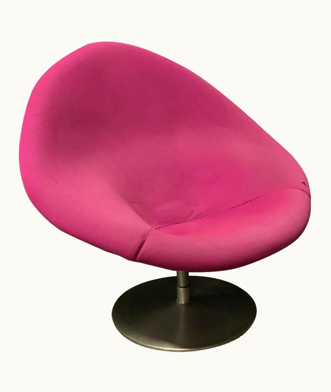 Pierre Paulin Pierre Paulin 1959, Pierre Paulin For Artifort, Early Globe Chair In Pink Fabric