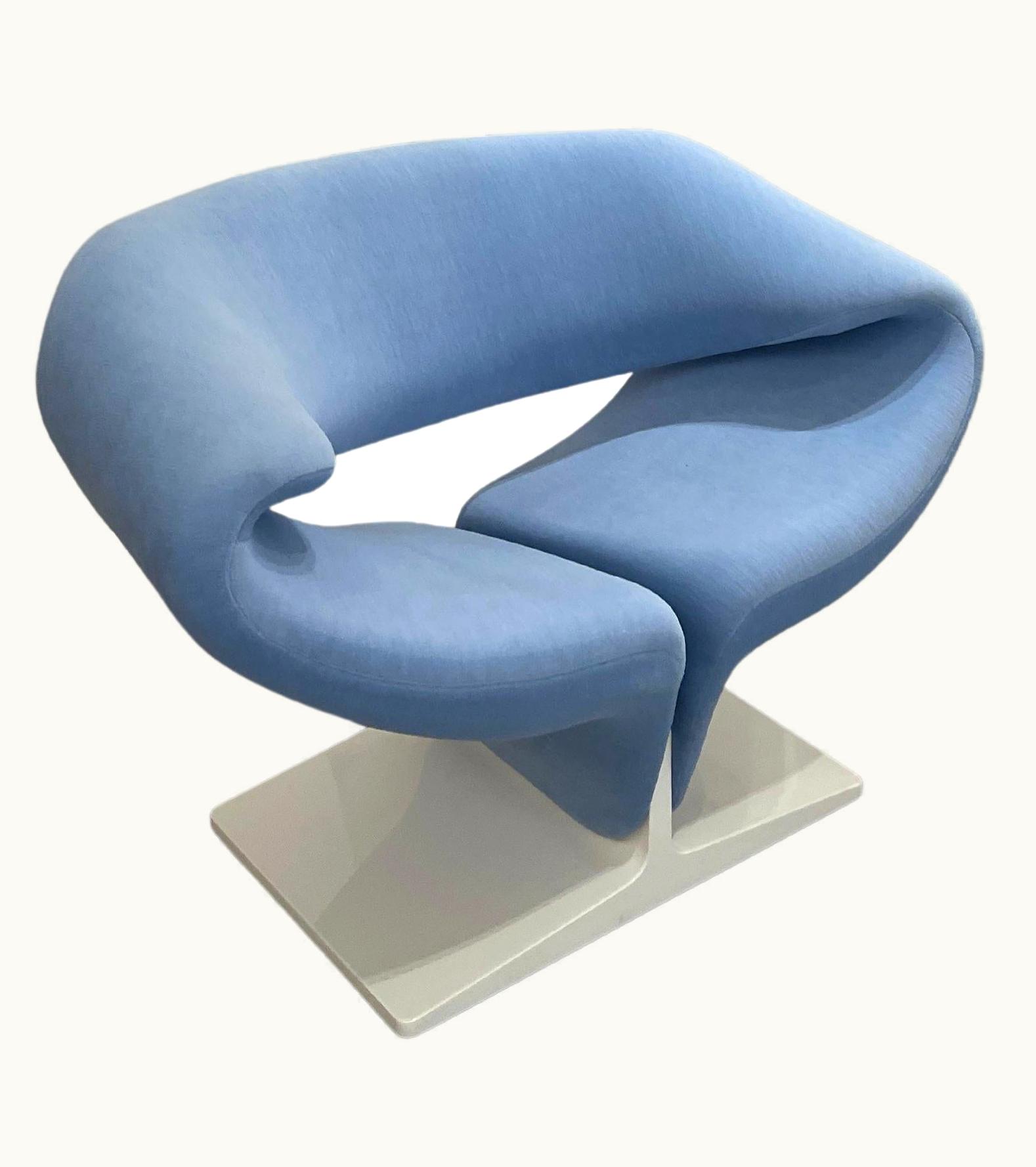 Pierre Paulin Pierre Paulin Artifort Pierre Paulin Blue Ribbon Velvet Lounge Chair In Stock