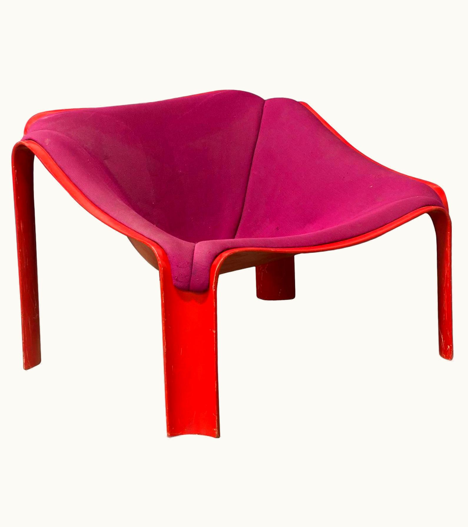Pierre Paulin Pierre Paulin 1963, Pierre Paulin, F303 Lounge Chair In Red With Upholstery For Artifort