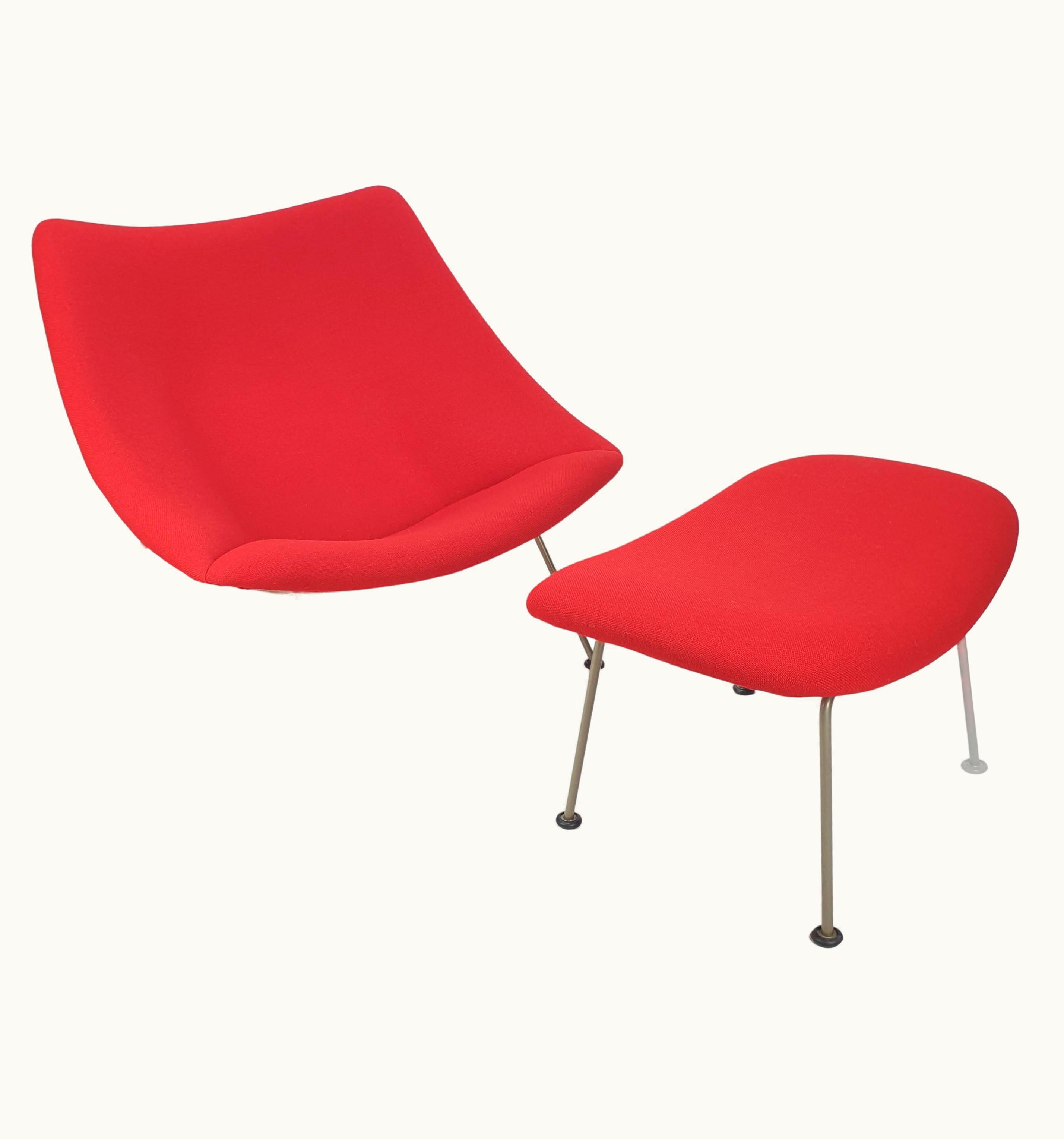 Pierre Paulin Pierre Paulin Mid Century Oyster Chair And Ottoman By Pierre Paulin For Artifort, 1960s