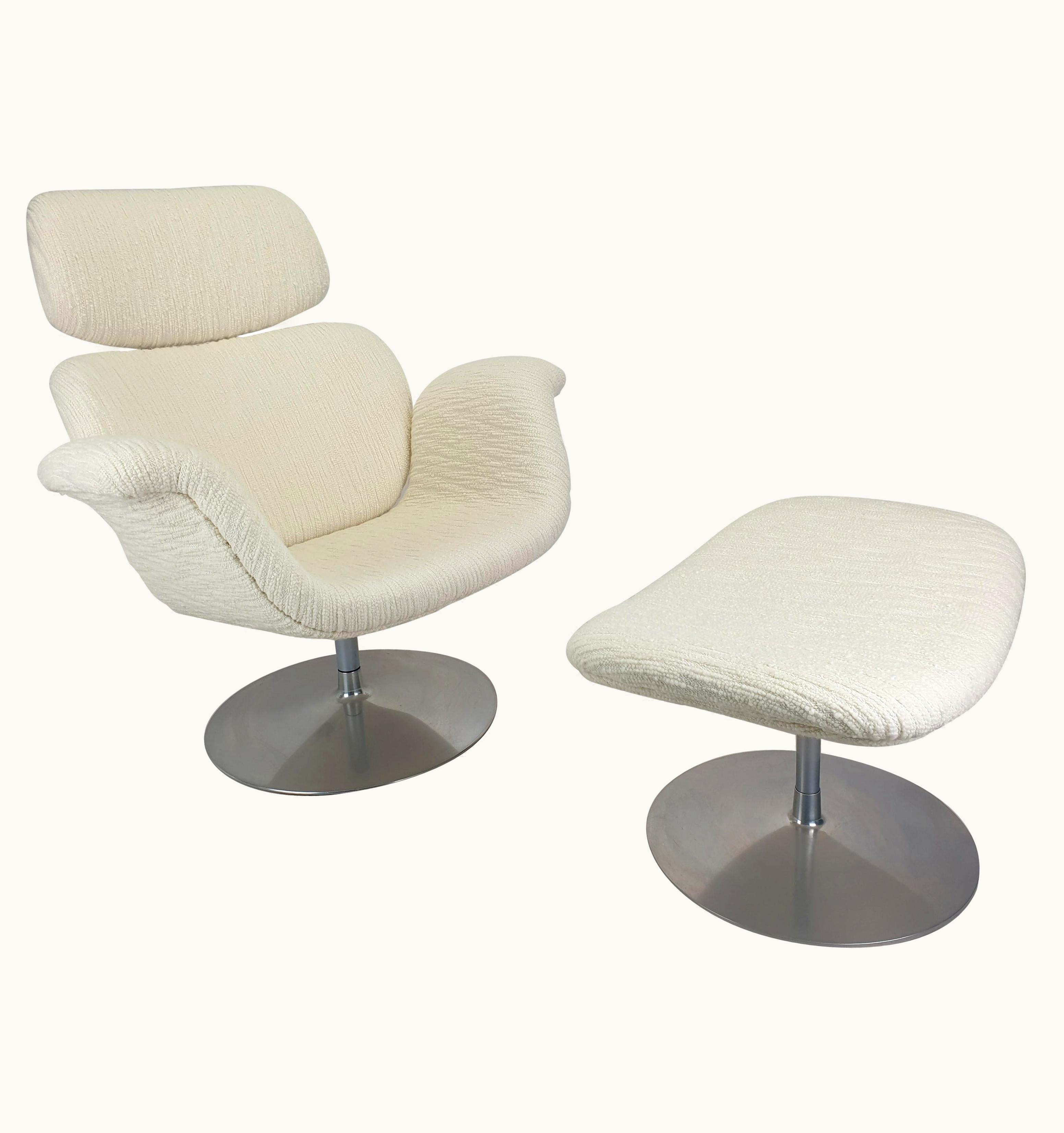 Pierre Paulin Pierre Paulin Big Tulip Chair And Ottoman By Pierre Paulin For Artifort, 1980s UZ0194361