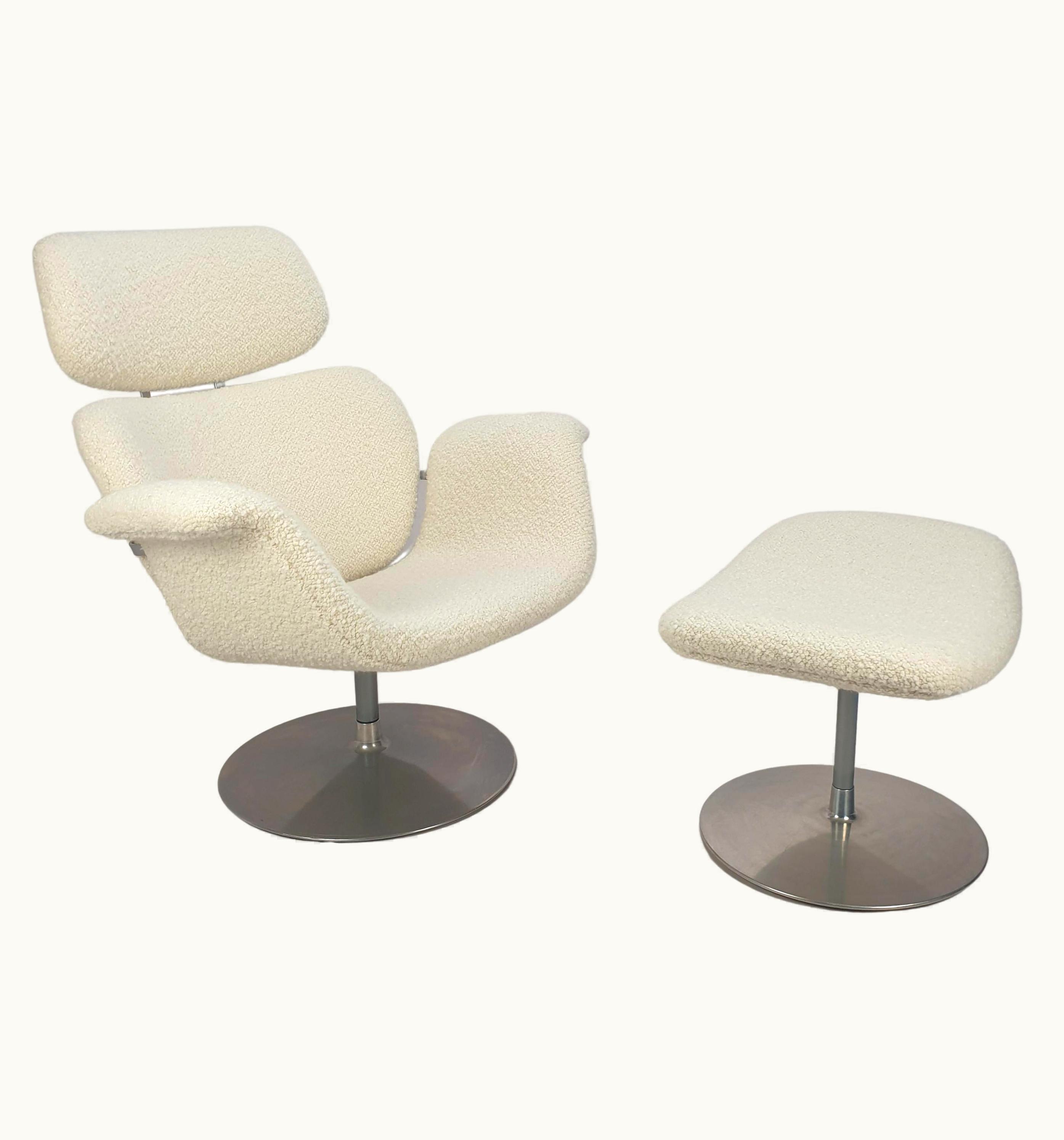 Pierre Paulin Pierre Paulin Big Tulip Chair And Ottoman By Pierre Paulin For Artifort, 1980s UZ0194378
