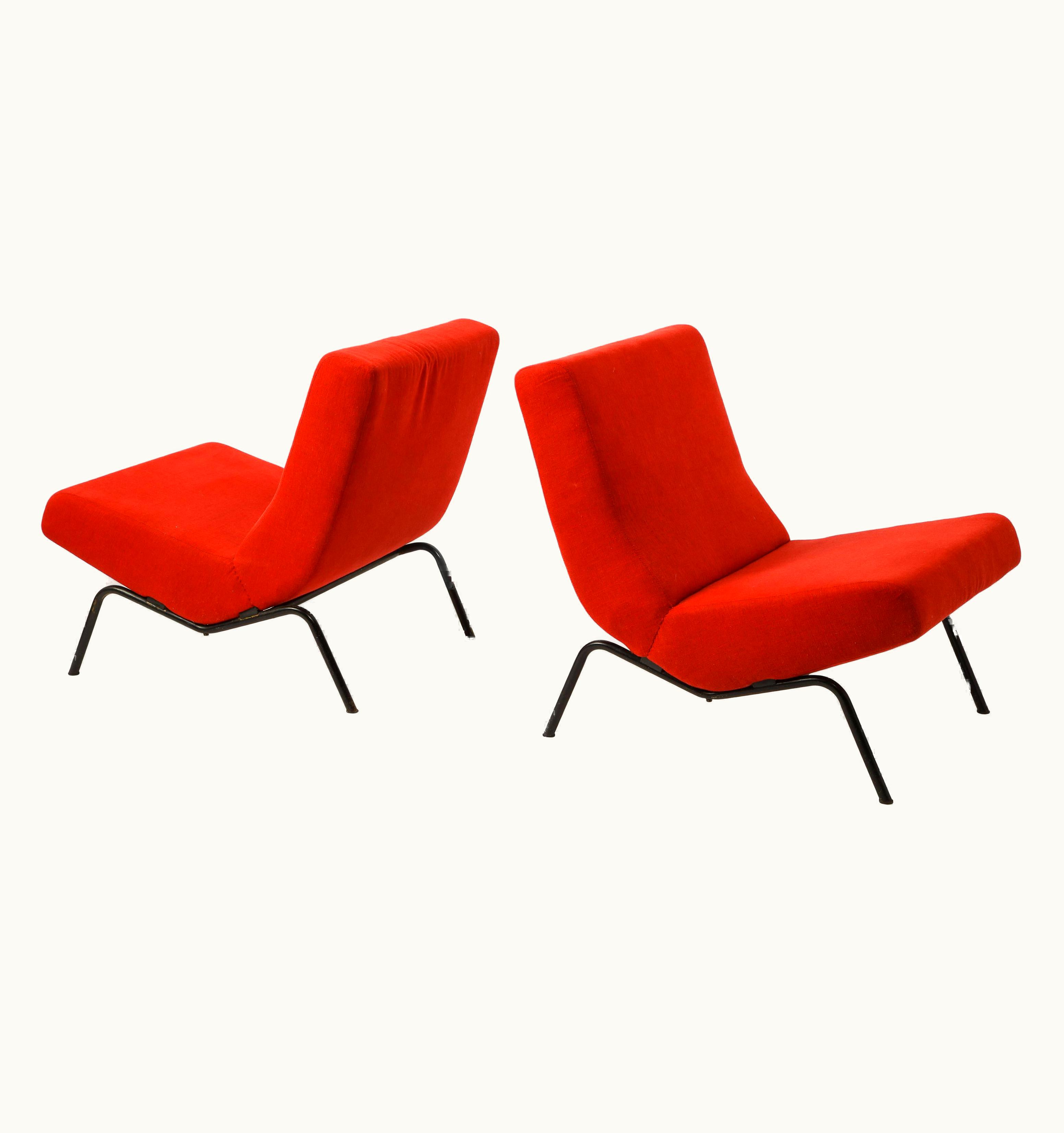 Pierre Paulin Pierre Paulin Pair Of Red Pierre Paulin CM 195 Chairs, Netherlands 1960's