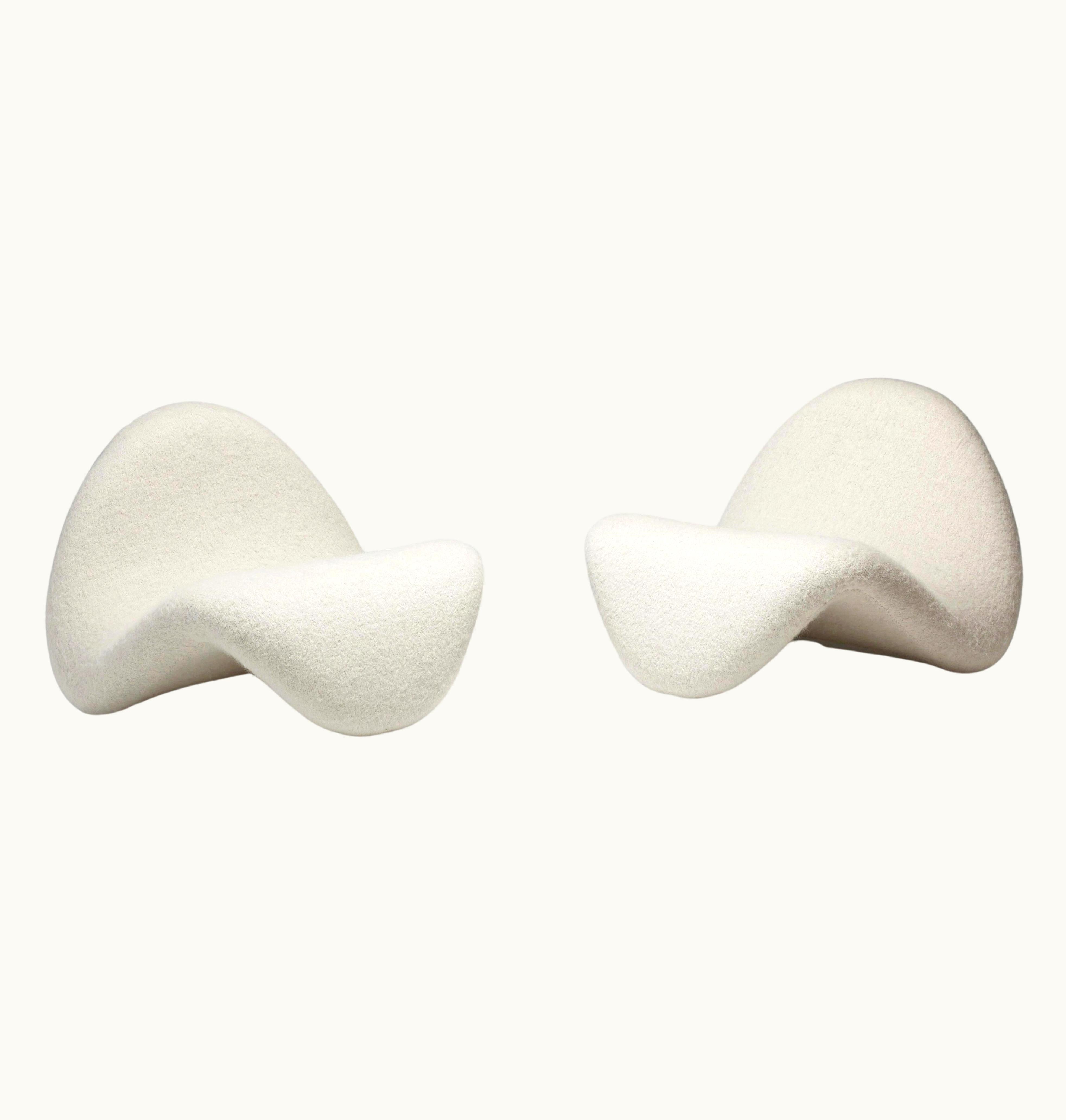 Pierre Paulin Pierre Paulin Tongue Lounge Chairs By Pierre Paulin For Artifort, 1960s, Set Of 2
