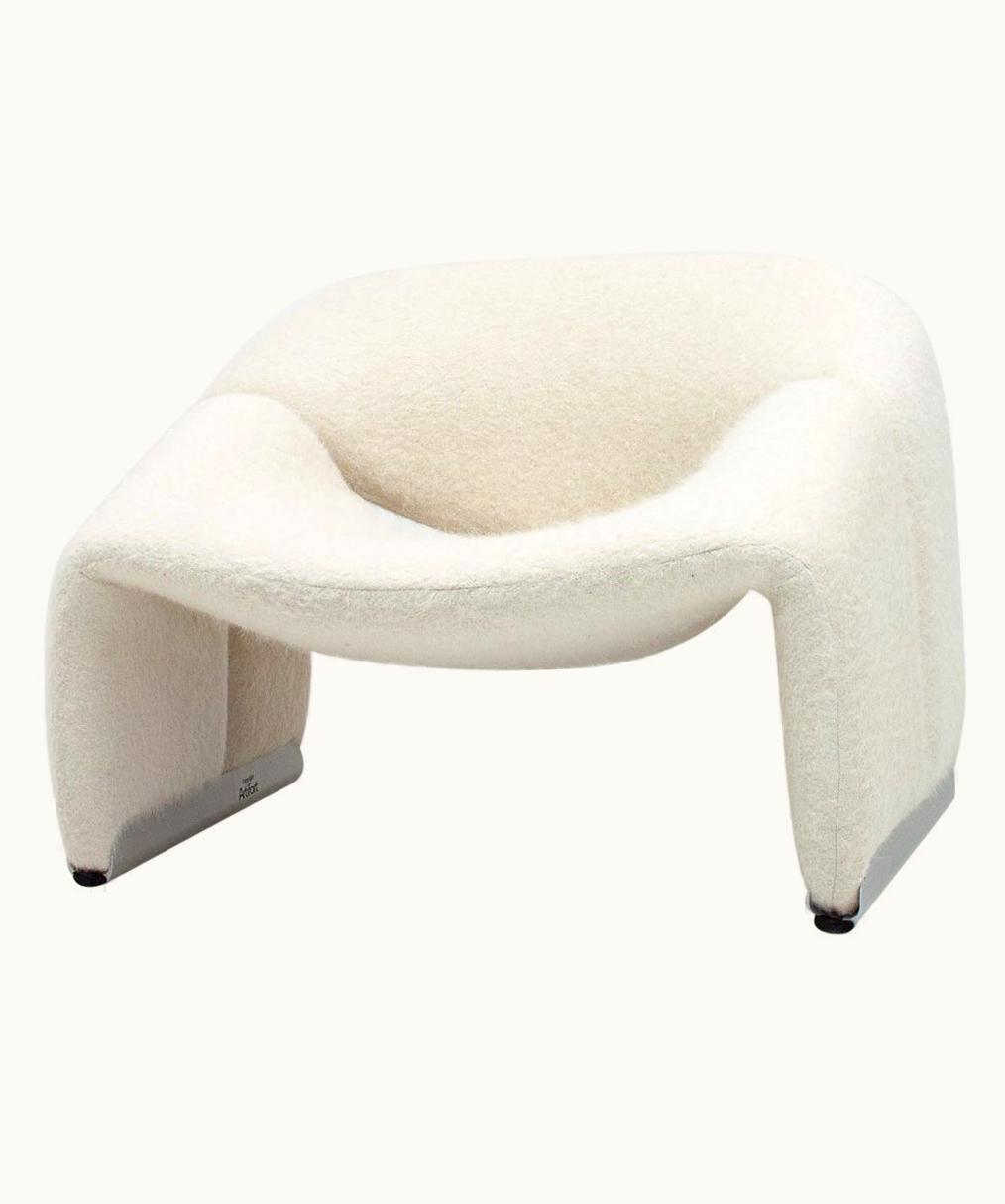 Pierre Paulin Pierre Paulin Original Pierre Paulin F598 Groovy Chair In Fluffy Pierre Frey, Artifort, 1970s