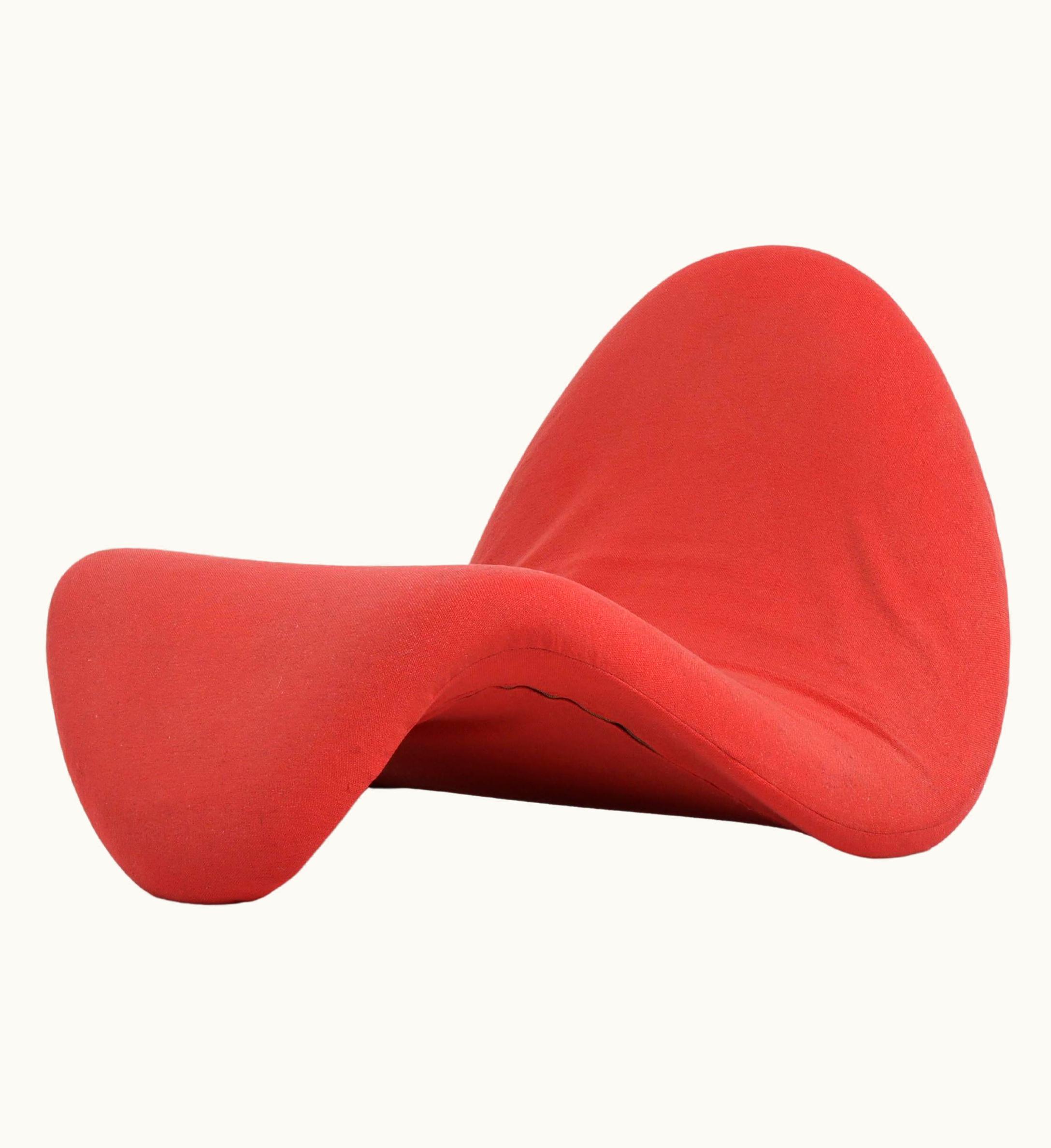 Pierre Paulin Pierre Paulin Red Tongue Chair F577 By Pierre Paulin For Artifort