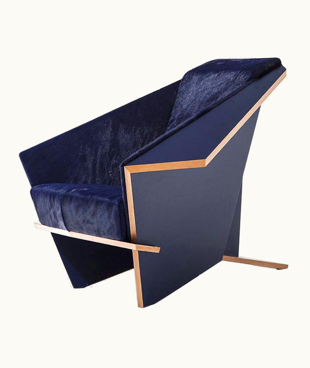 Frank Lloyd Wright Frank Lloyd Wright Frank Lloyd Wrigh Limited Edition Blue Taliesina Armchair By Cassina