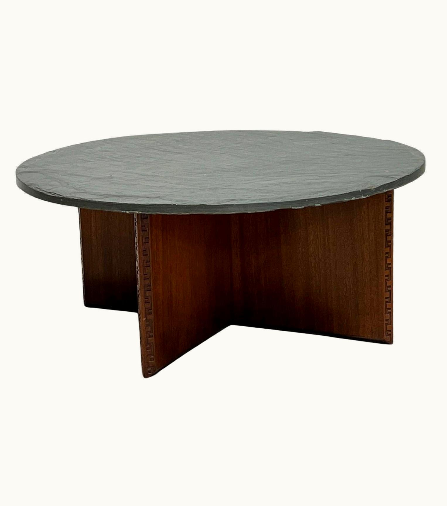 Frank Lloyd Wright Frank Lloyd Wright Slate Top 'Taliesin' Coffee Table