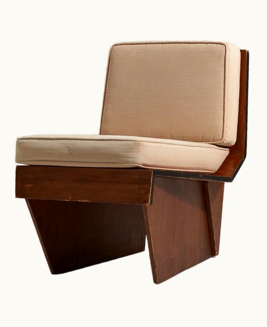 Frank Lloyd Wright Frank Lloyd Wright, Lounge Chair, Wood, Fabric, United States, 1938