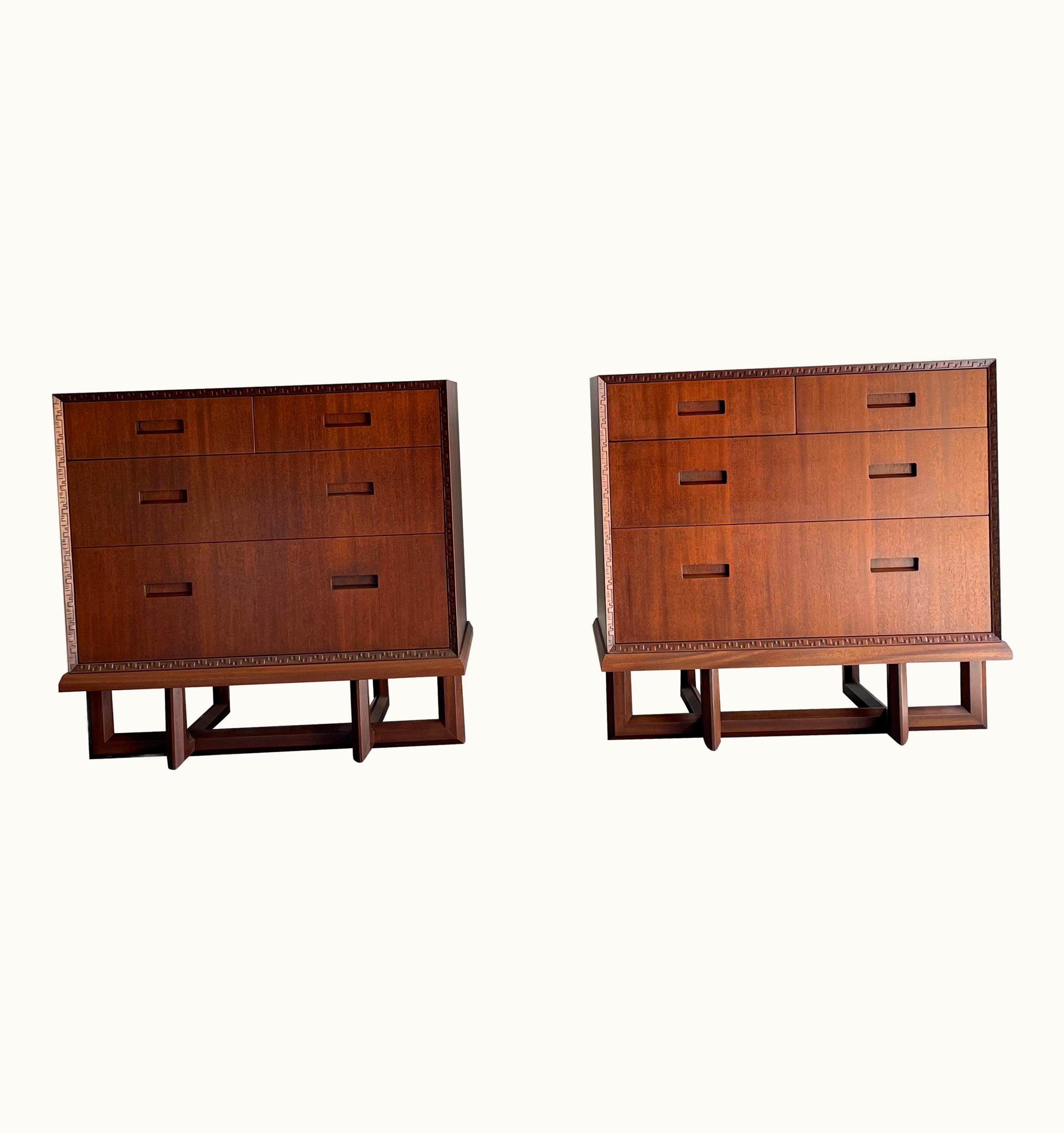Frank Lloyd Wright Frank Lloyd Wright For Heritage Henredon "Taliesin" Pair Of Chests Or Cabinets
