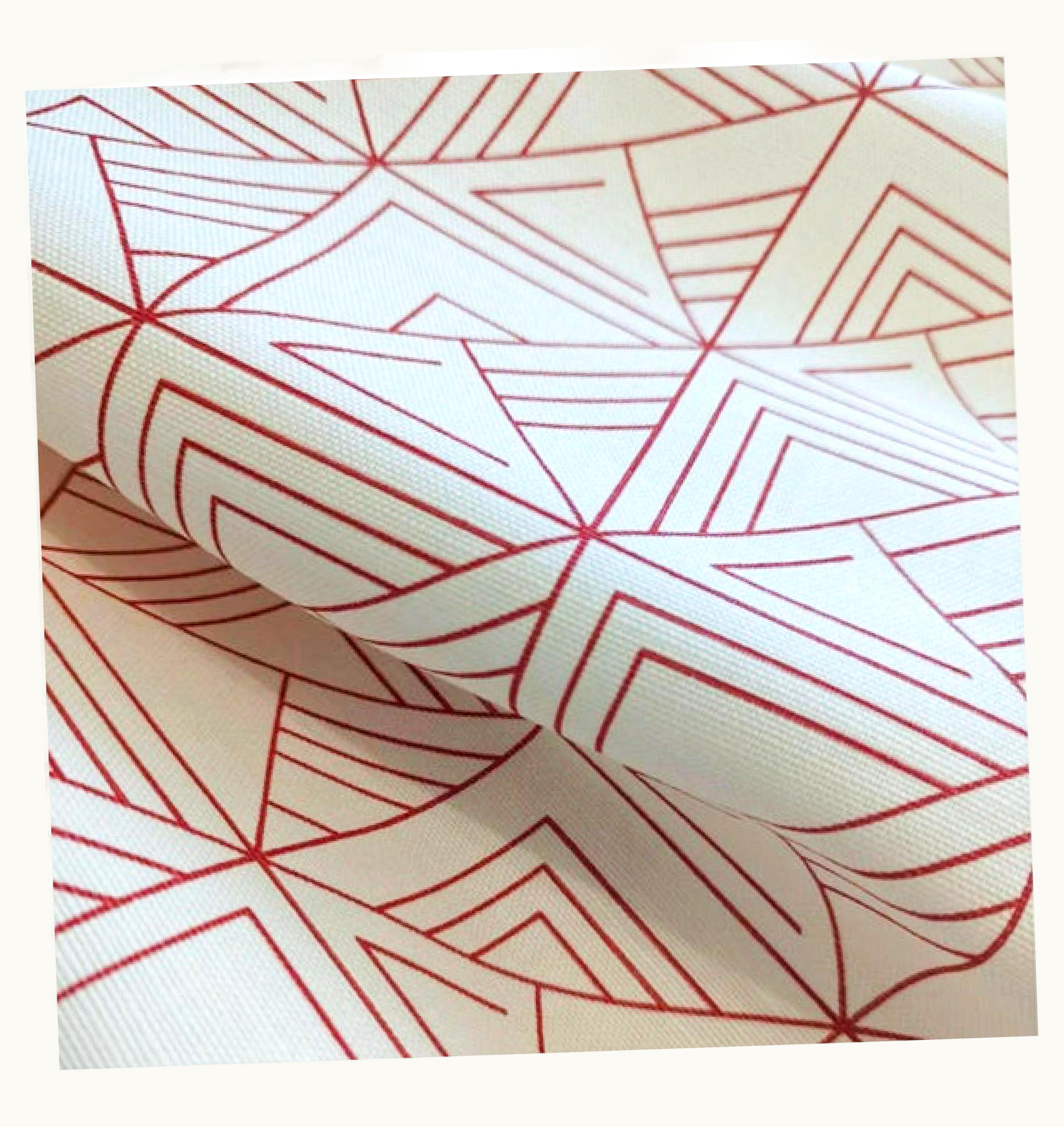 Frank Lloyd Wright Frank Lloyd Wright For Schumacher, St. Marks Geometric Textile, Red