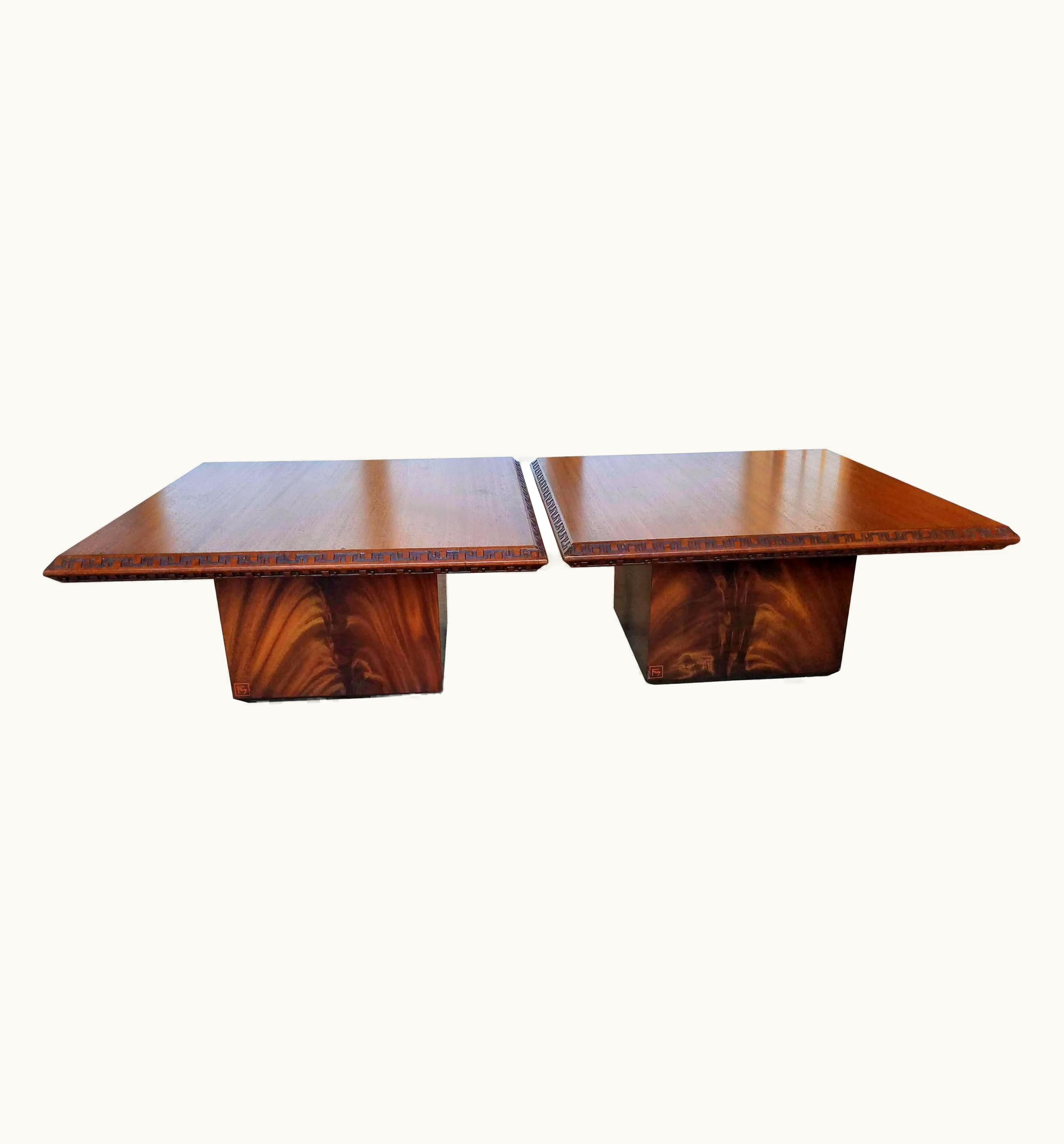 Frank Lloyd Wright Frank Lloyd Wright Coffee Tables Heritage Henredon Taliesin Mahogany, 1955