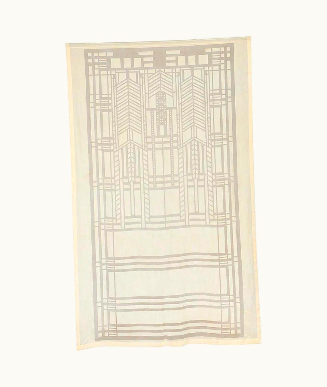 Frank Lloyd Wright Frank Lloyd Wright Schumacher Sheer Textile Panel Curtain, Drape, Tapestry, 1955
