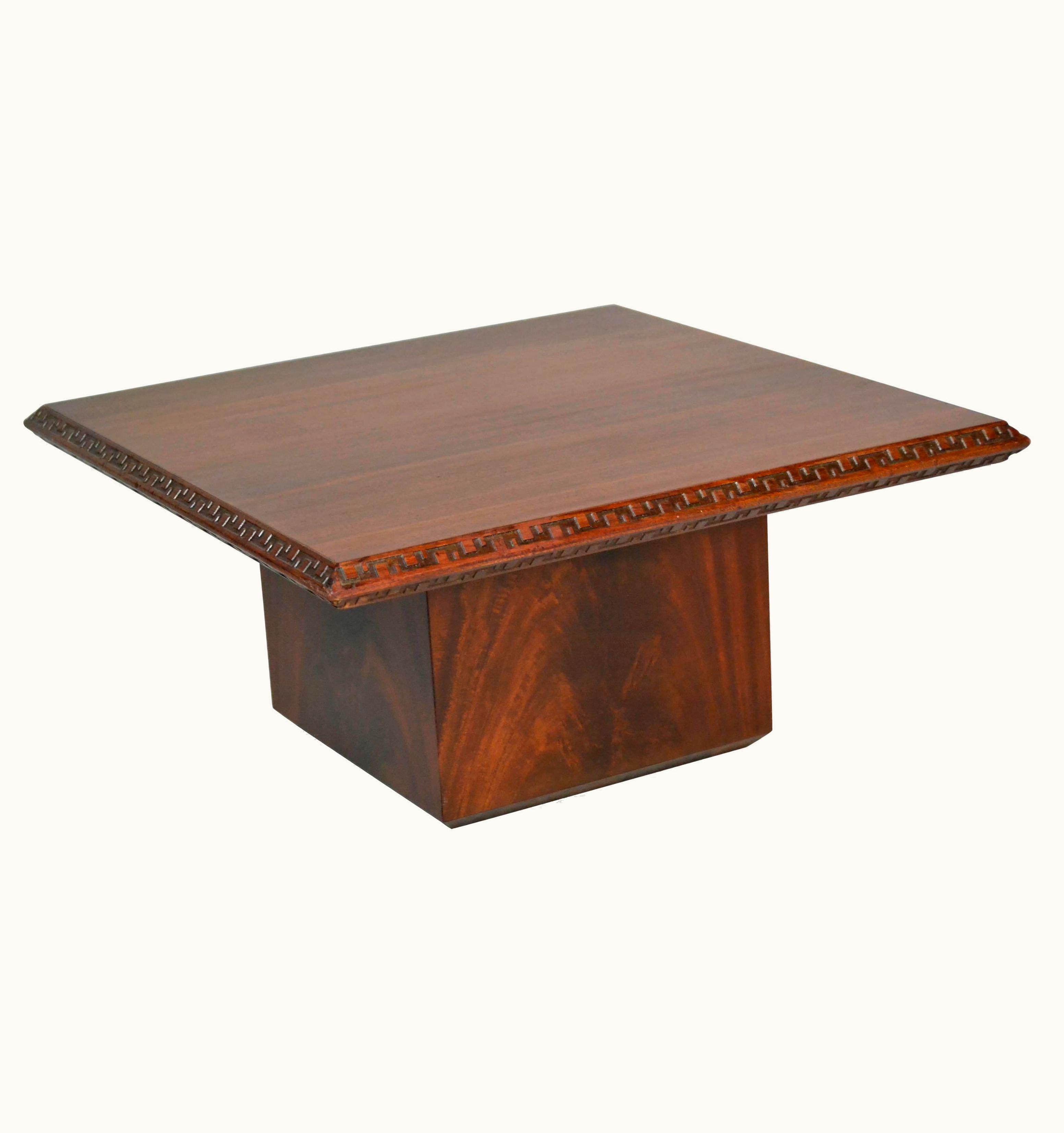 Frank Lloyd Wright Frank Lloyd Wright Coffee Table Heritage Henredon Taliesin Mahogany, 1955