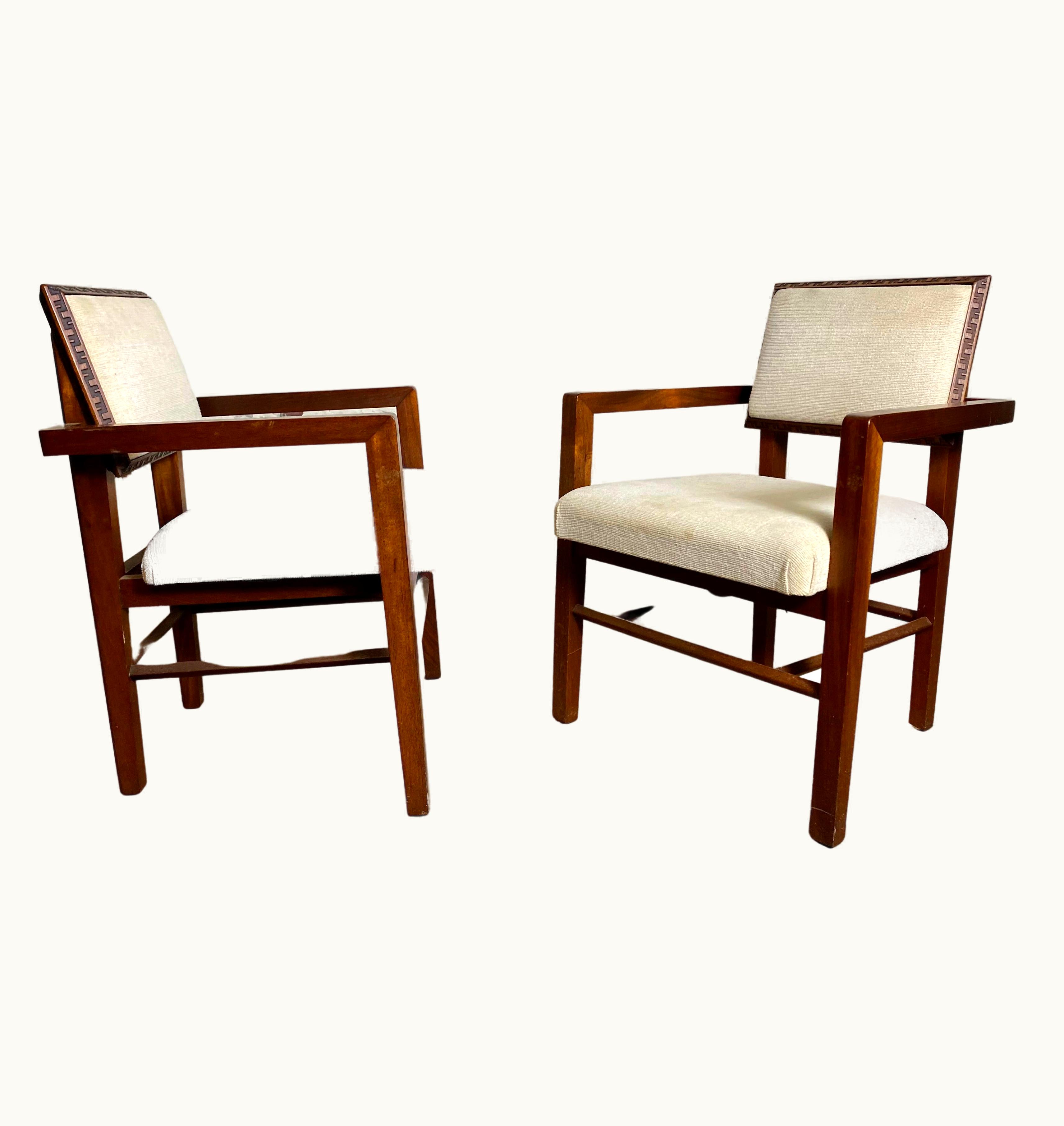 Frank Lloyd Wright Frank Lloyd Wright Set '6' Taliesin Dining Chairs By Frank Lloyd Wright For Heritage-Henredon