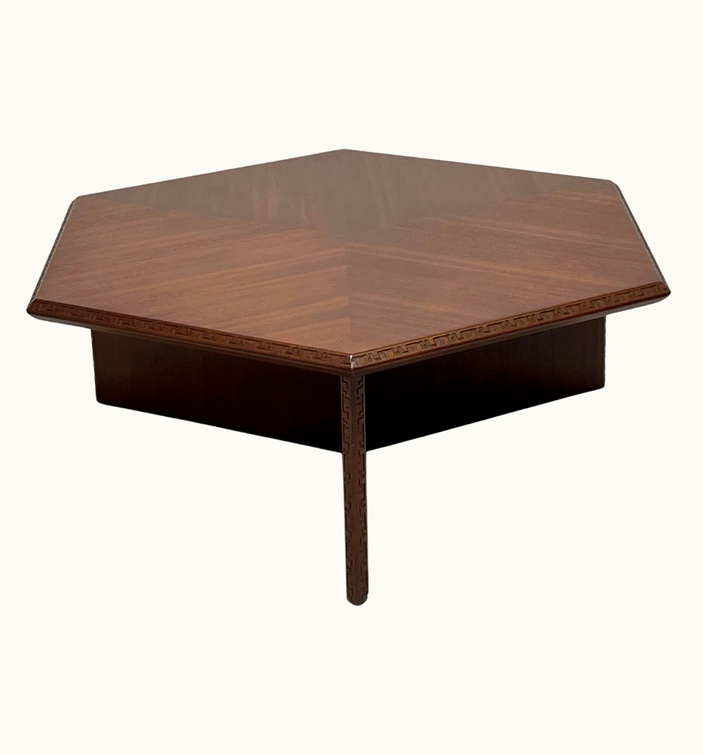 Frank Lloyd Wright Frank Lloyd Wright Hexagonal Taliesin Coffee Table By Frank Lloyd Wright For Henredon