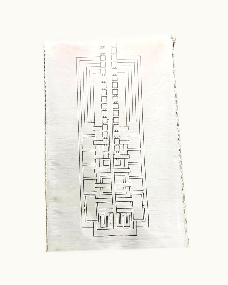 Frank Lloyd Wright Frank Lloyd Wright Schumacher Sheer Textile Oversized Sample Reference, 1986