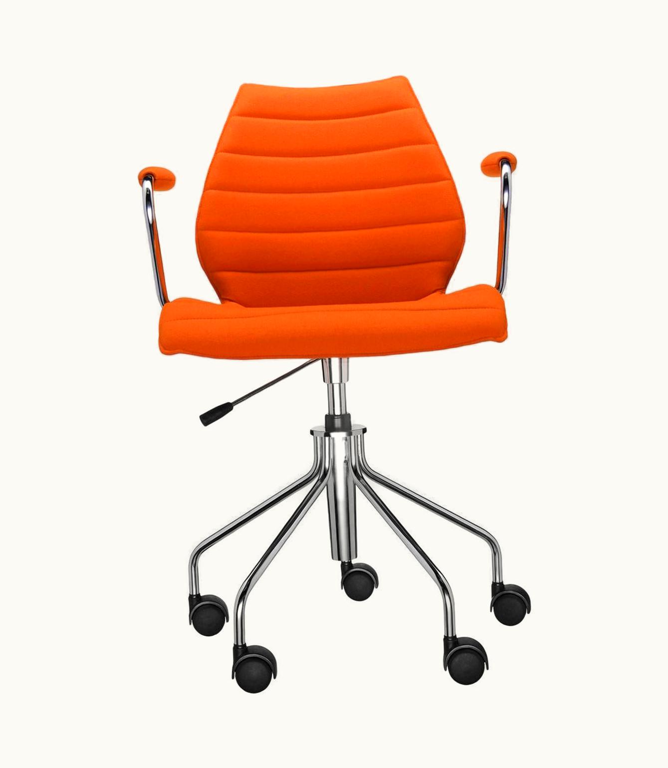 VIco Magistretti VIco Magistretti Kartell Maui Soft Trevira Armchair In Orange By VIco Magistretti