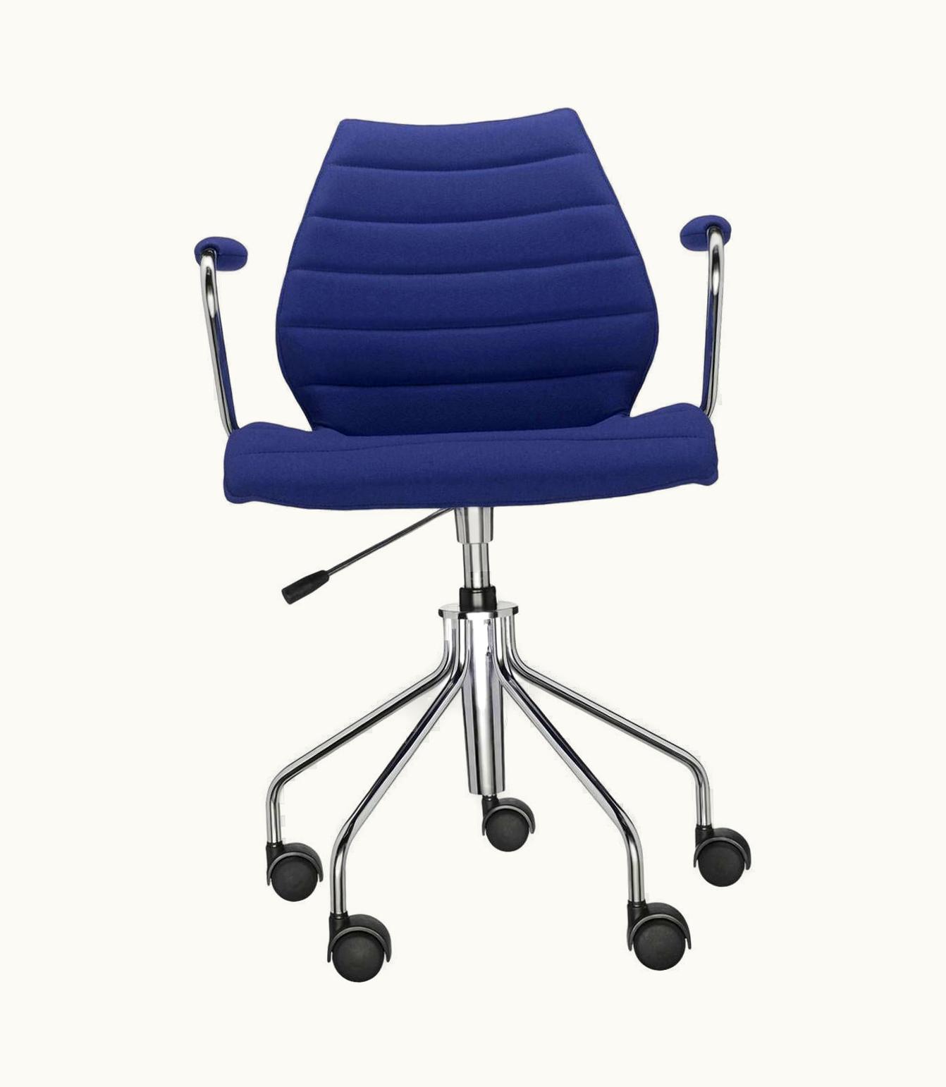 VIco Magistretti VIco Magistretti Kartell Maui Soft Trevira Armchair In Blue By VIco Magistretti