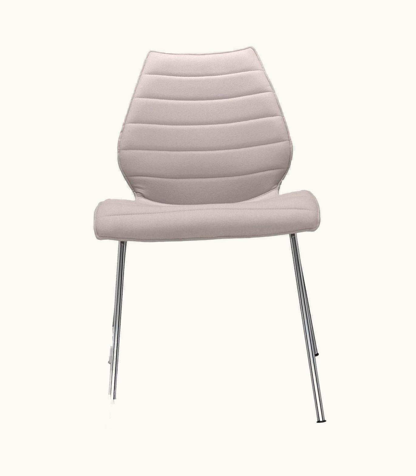 VIco Magistretti VIco Magistretti Set Of 2 Kartell Maui Soft Trevira Chair In Beige By VIco Magistretti